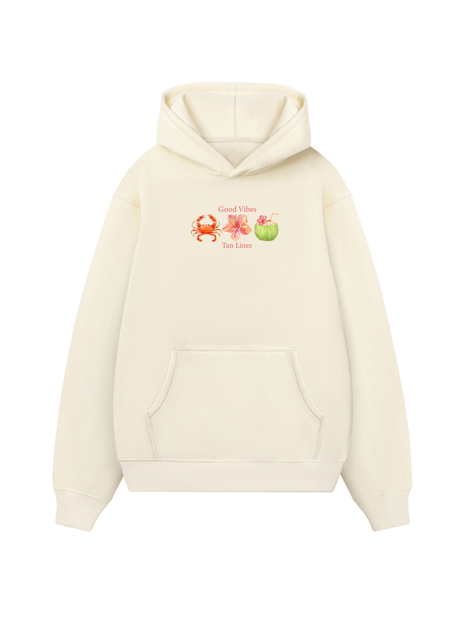 Tropical Good Vibes Tan Lines Hoodie