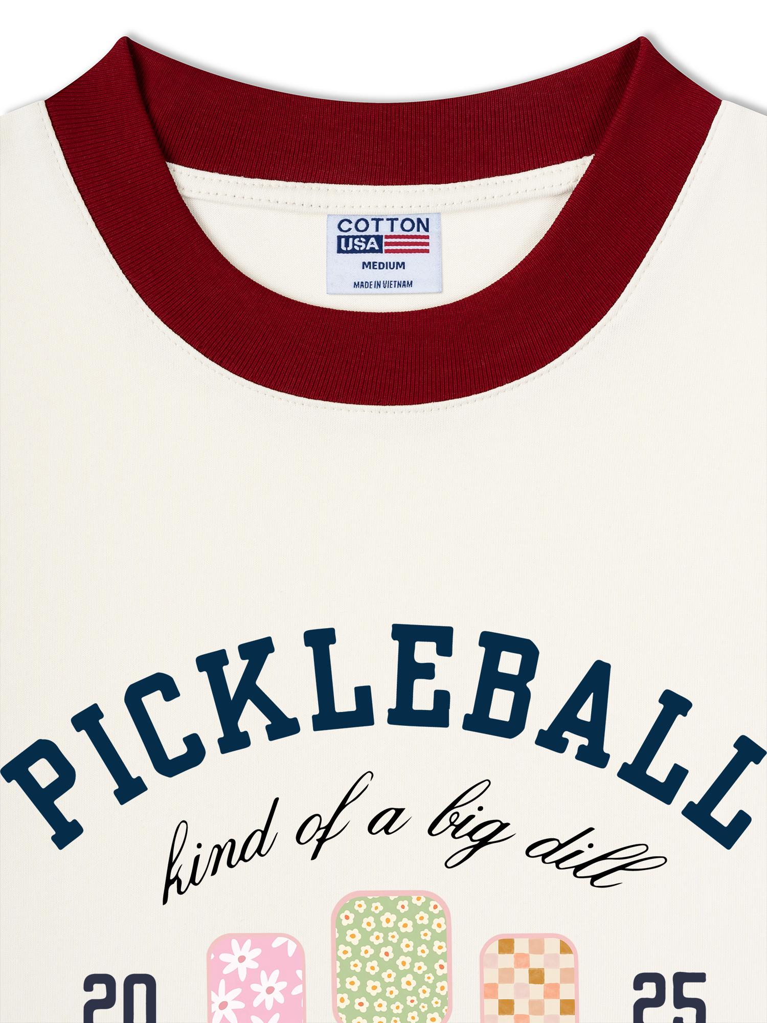 Áo Thun Ringer Relaxed Fit Pickleball Athletic Club