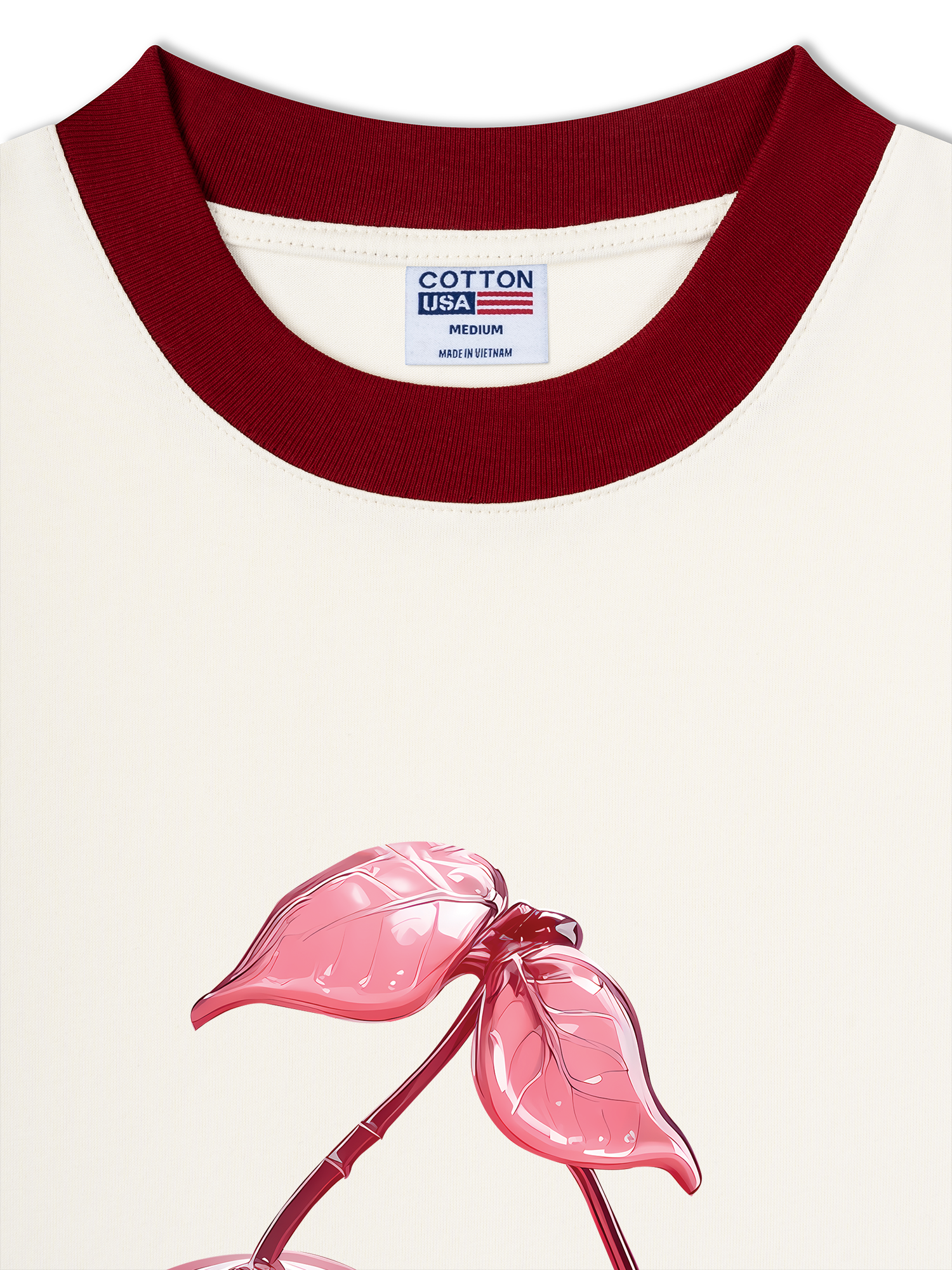 Áo Thun Ringer Relaxed Fit Cherry Skull