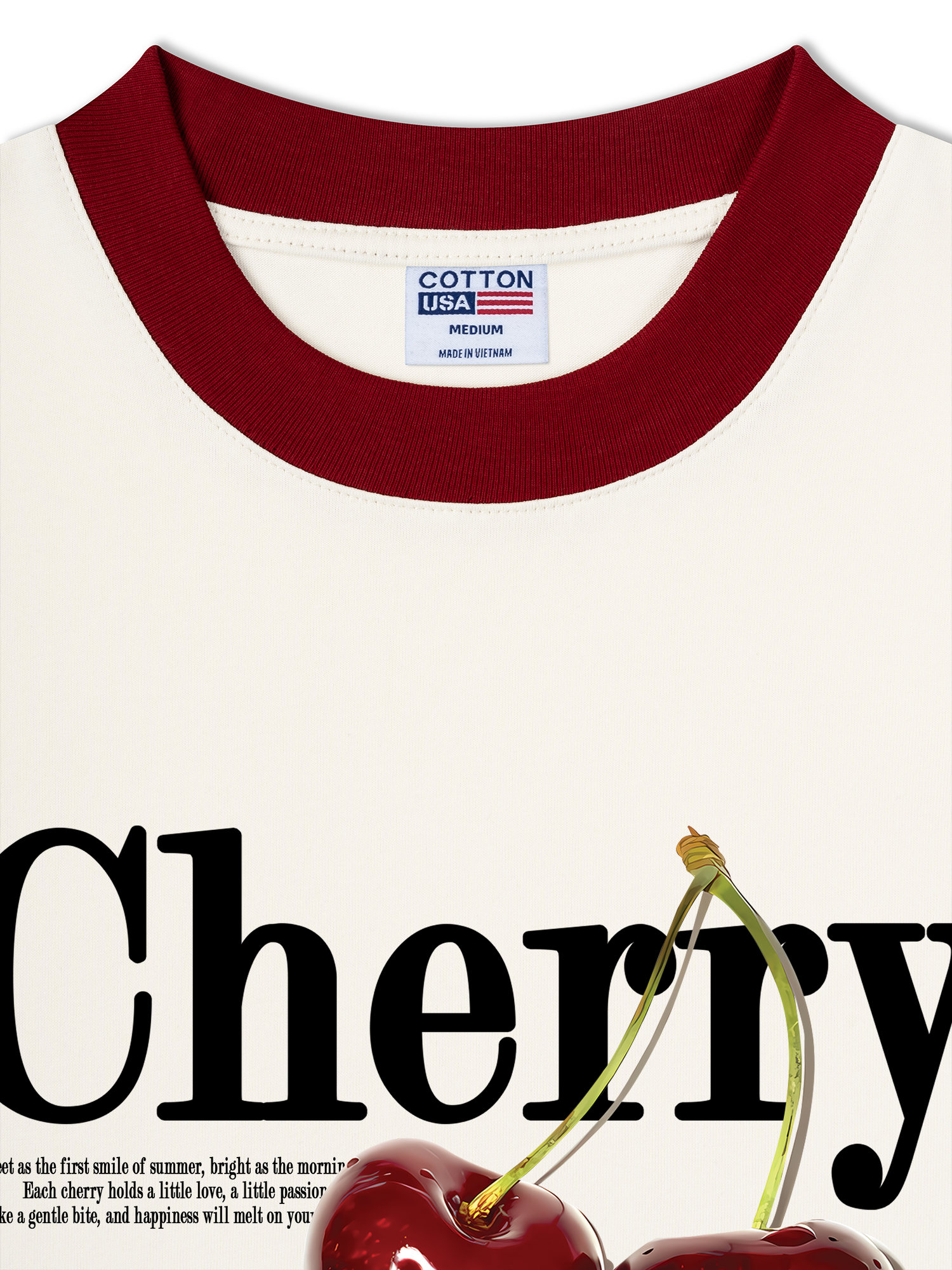 Áo Thun Ringer Relaxed Fit Cherry Fresh