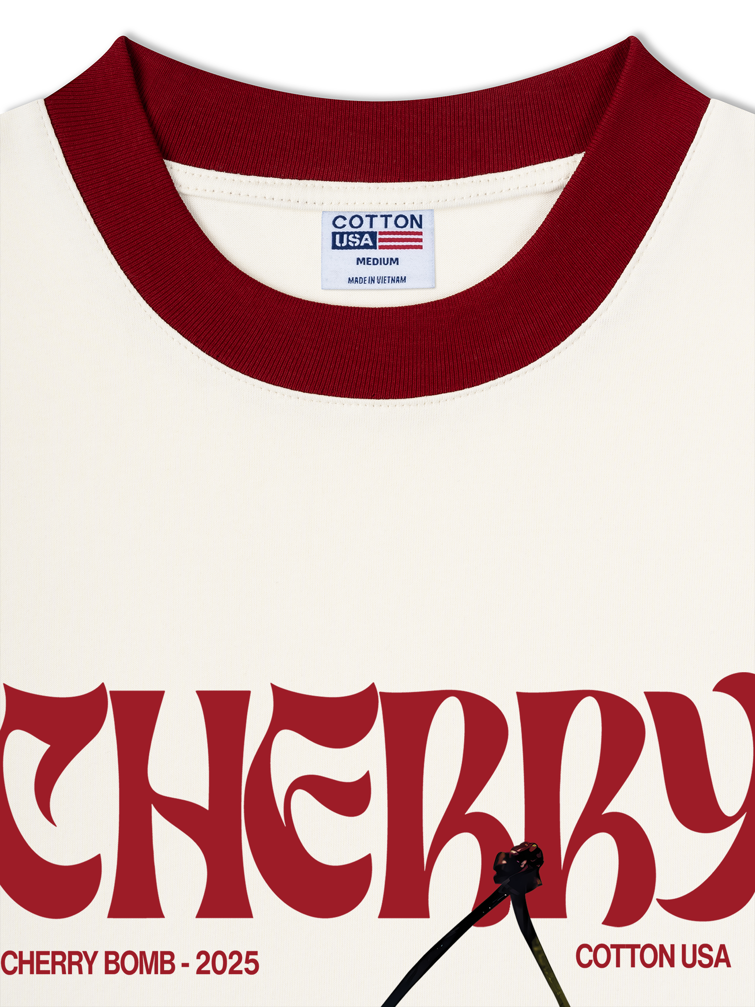 Áo Thun Ringer Relaxed Fit Cherry Freshty Fruit