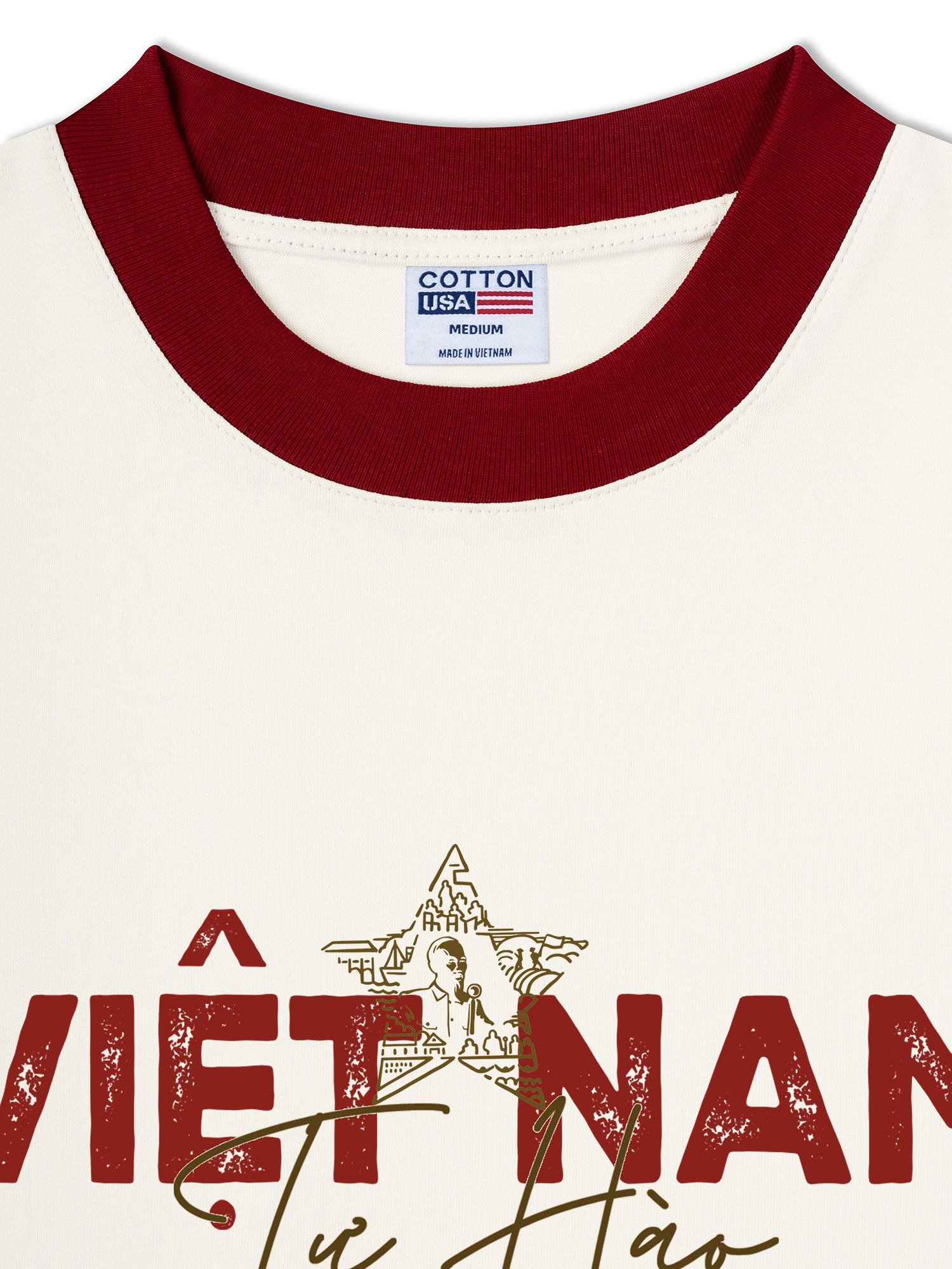 Áo Thun Ringer Relaxed Fit Việt Nam Tự Hào