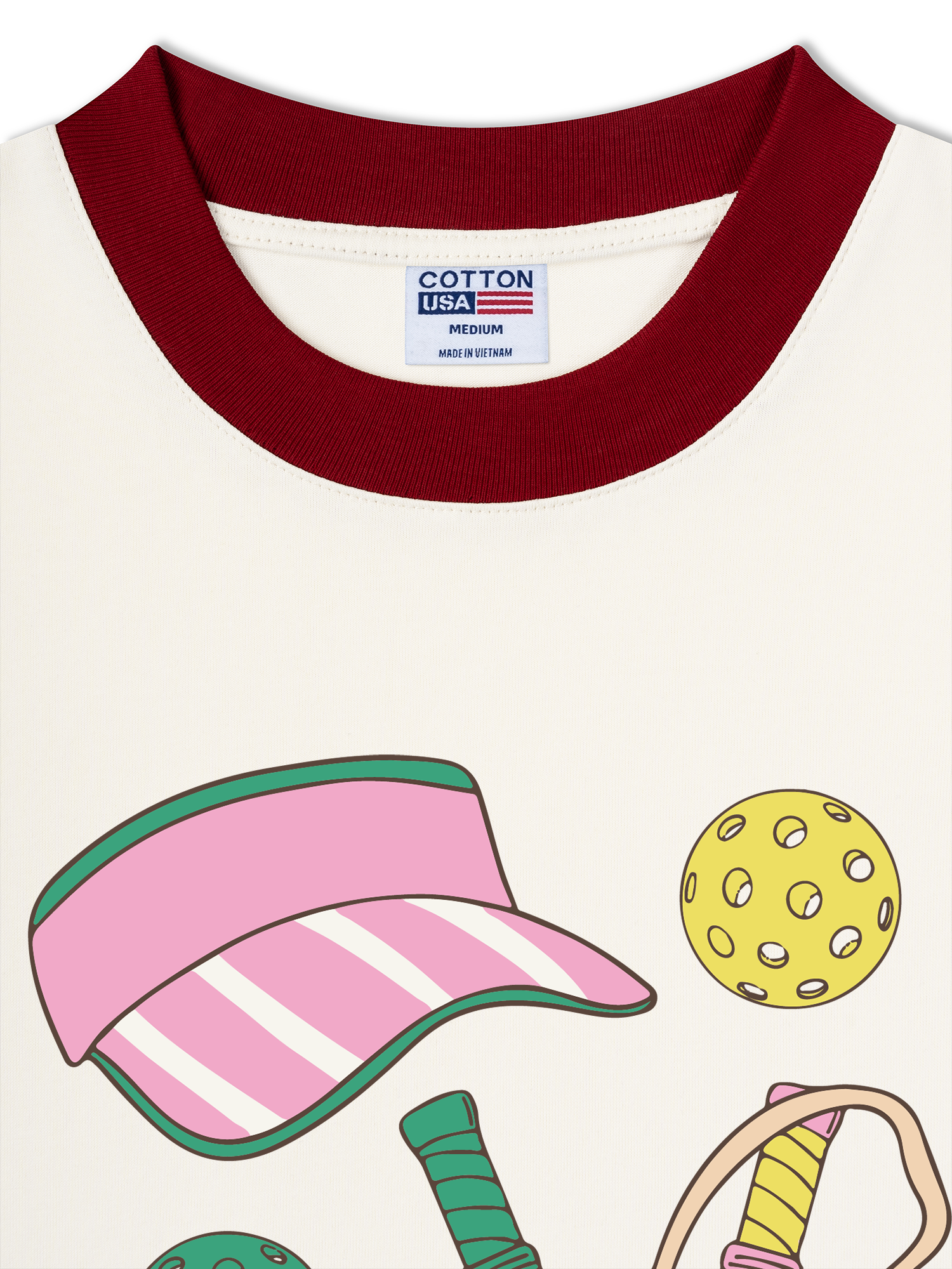 Áo Thun Ringer Relaxed Fit Pickleball Just Because