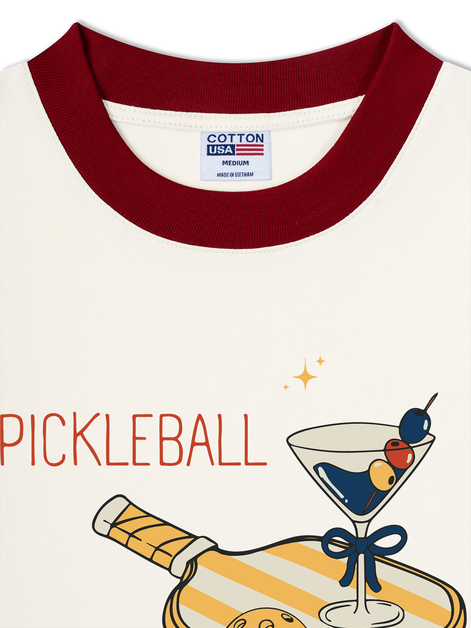 Áo Thun Ringer Relaxed Fit Pickleball Cocktail Club