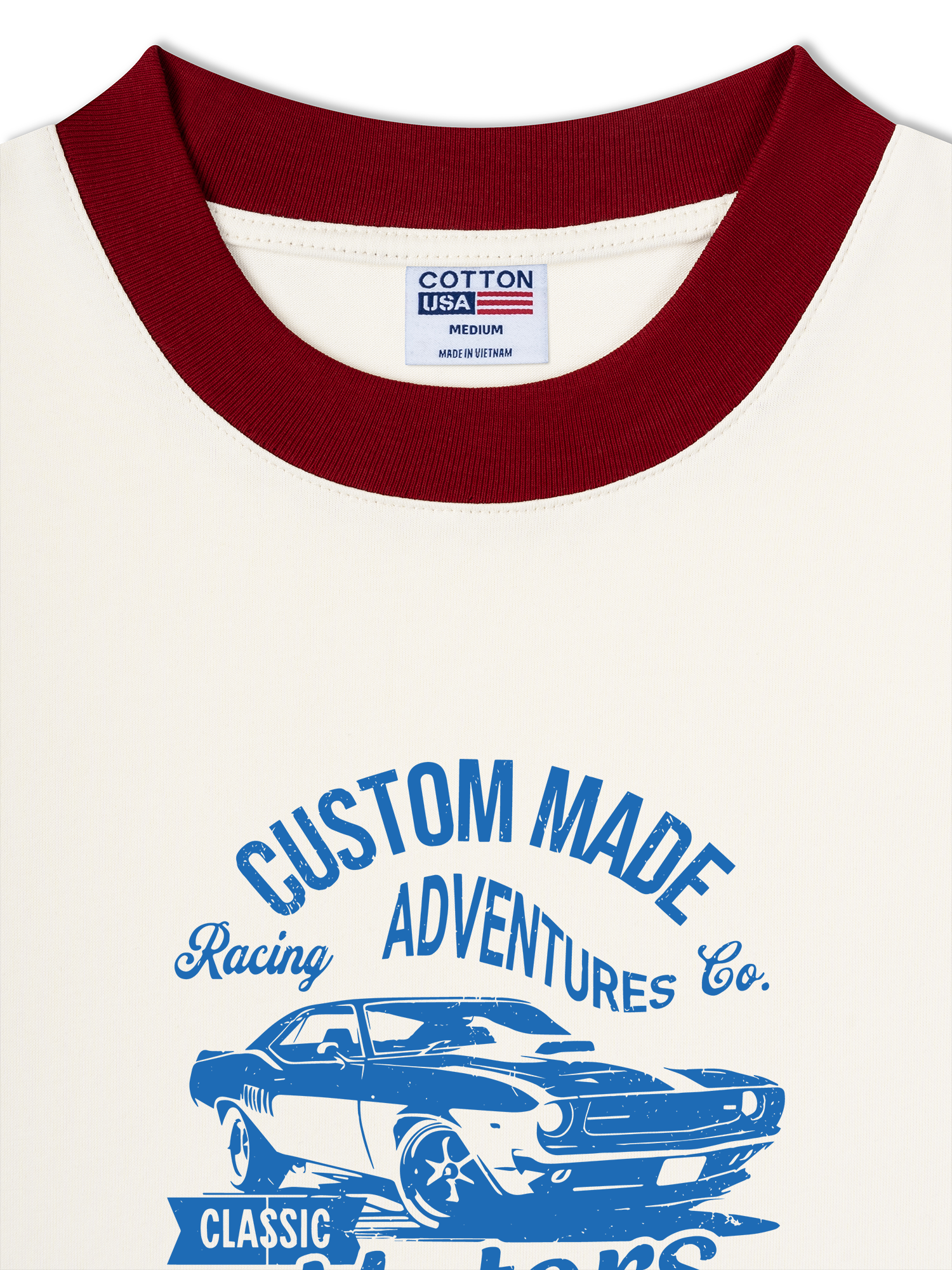 Áo Thun Ringer Relaxed Fit Classic Motors Old School