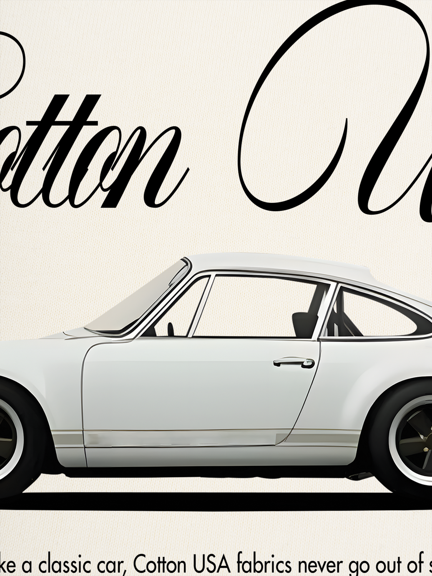 Áo Thun Ringer Relaxed Fit Classic Car White