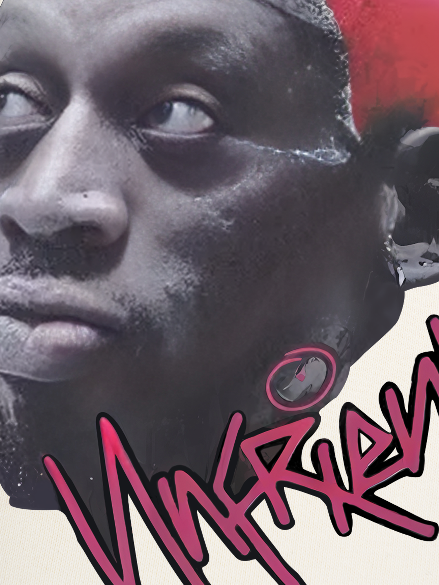 Áo Thun Ringer Relaxed Fit Hip Hop Streetwear Dennis Rodman Graphic