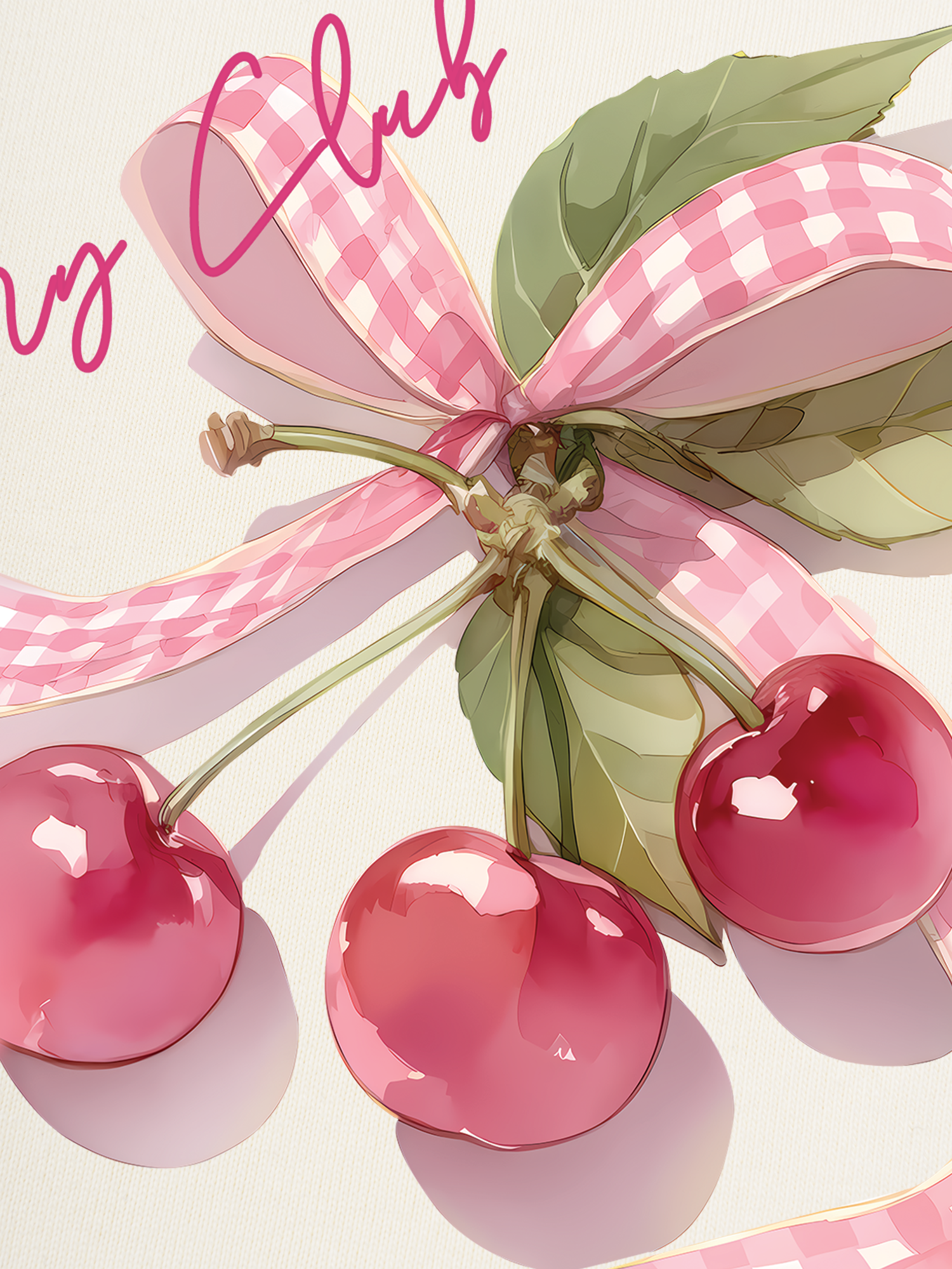 Áo Thun Ringer Relaxed Fit Cherry Club Pink Plaid