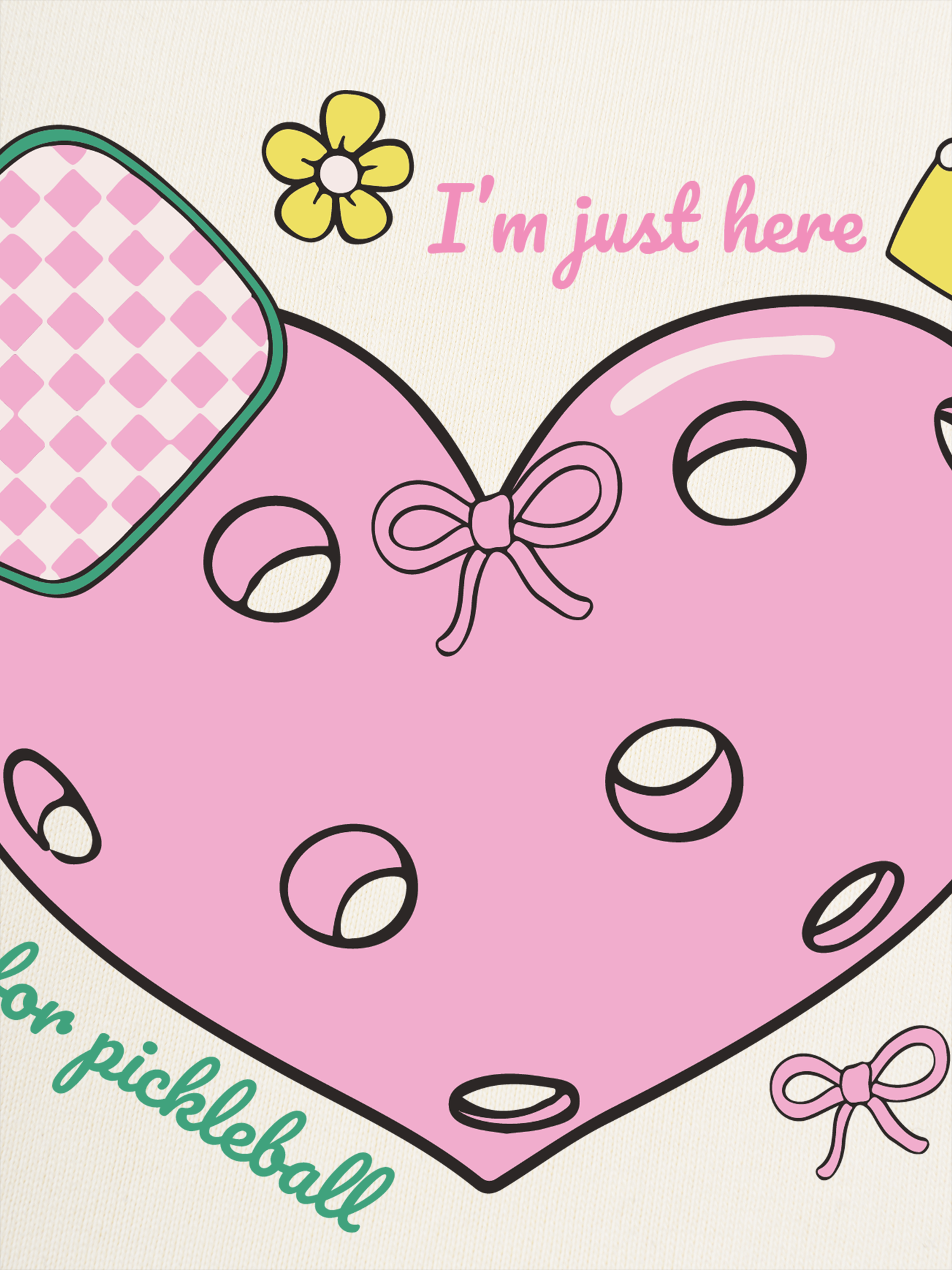 Áo Thun Ringer Relaxed Fit I_m Just Here For Pickleball