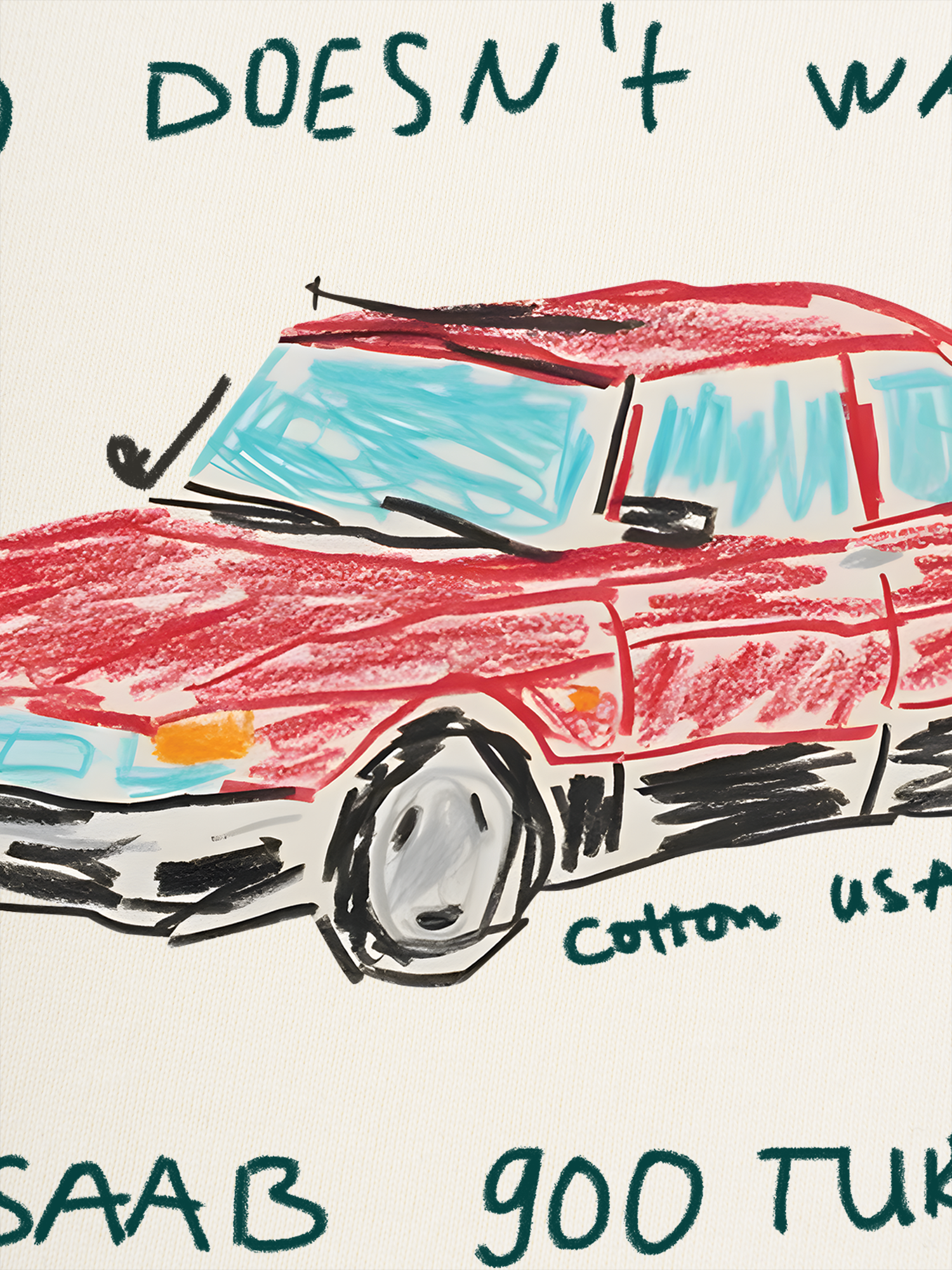 Áo Thun Ringer Relaxed Fit Classic Car Crayon Car