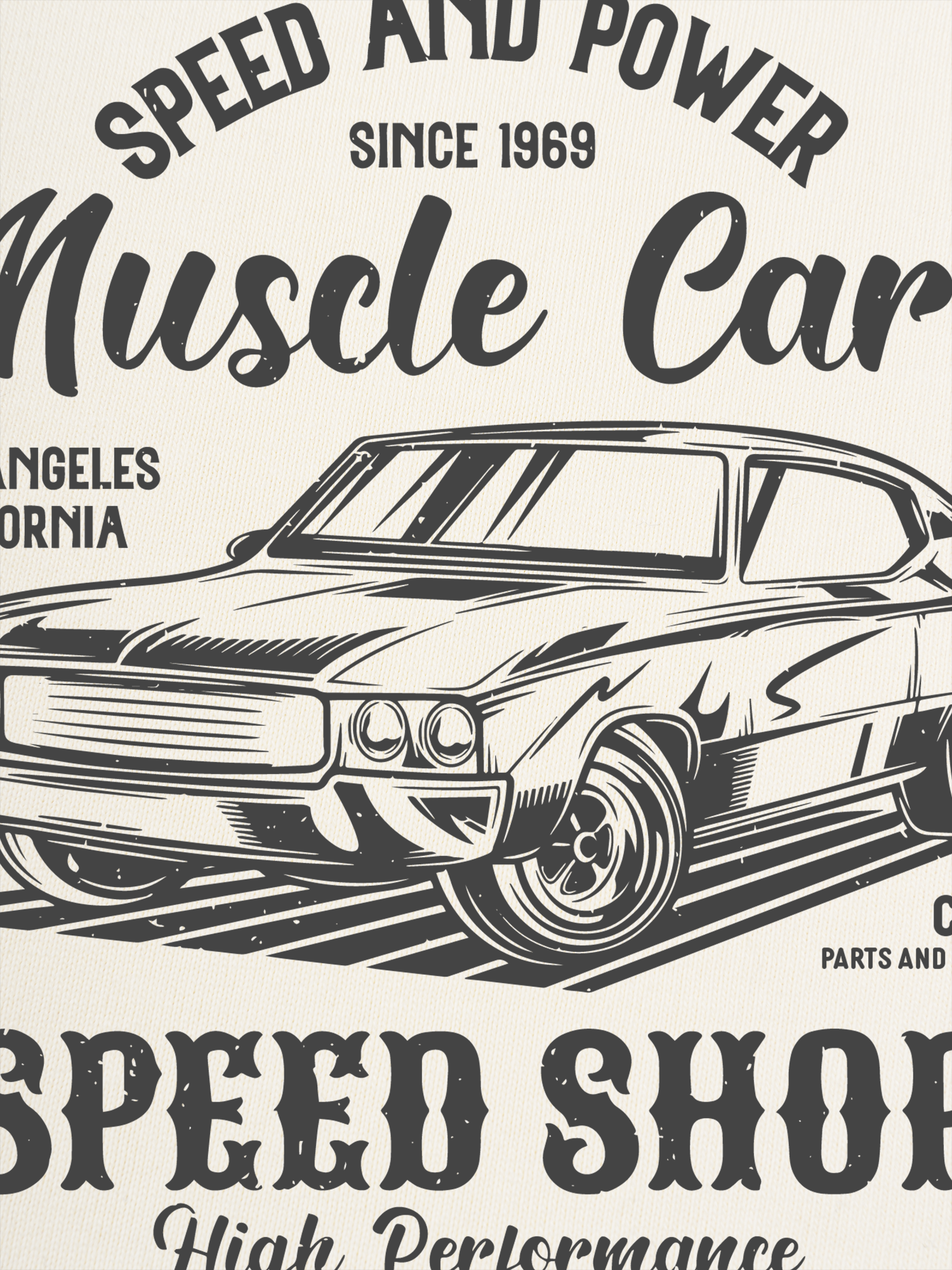 Áo Thun Ringer Relaxed Fit Speed And Power Muscle Cars