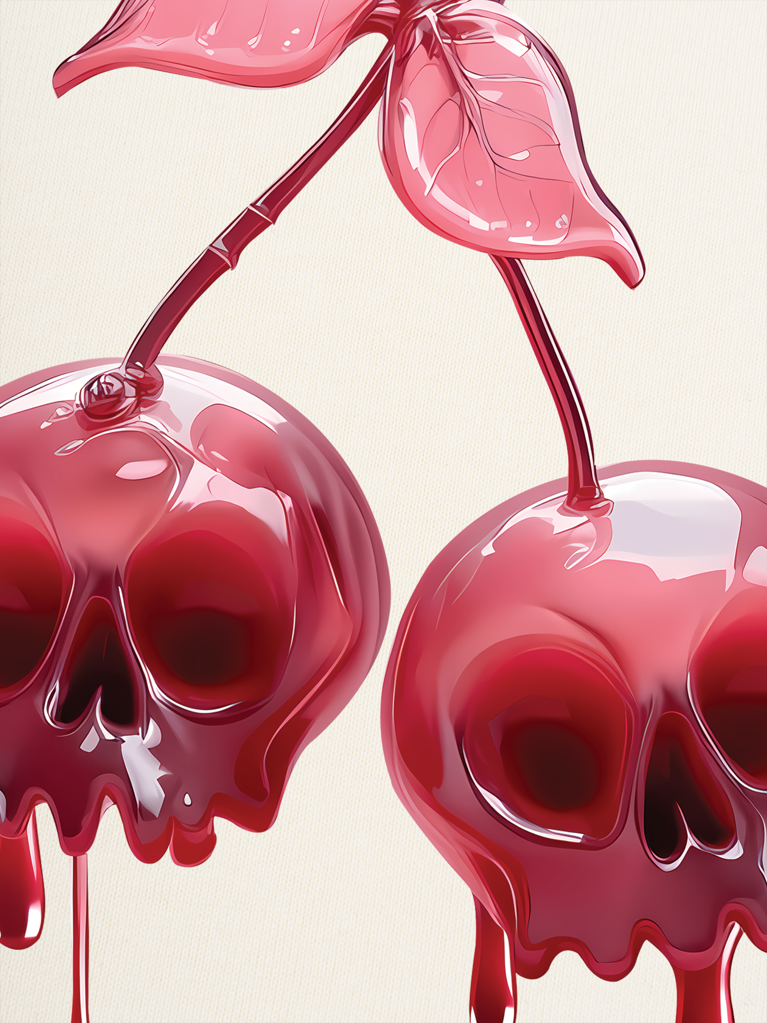 Áo Thun Ringer Relaxed Fit Cherry Skull