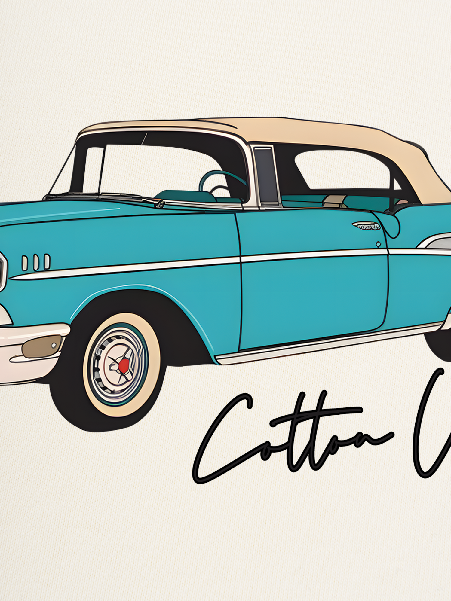 Áo Thun Ringer Relaxed Fit Classic Car Blue