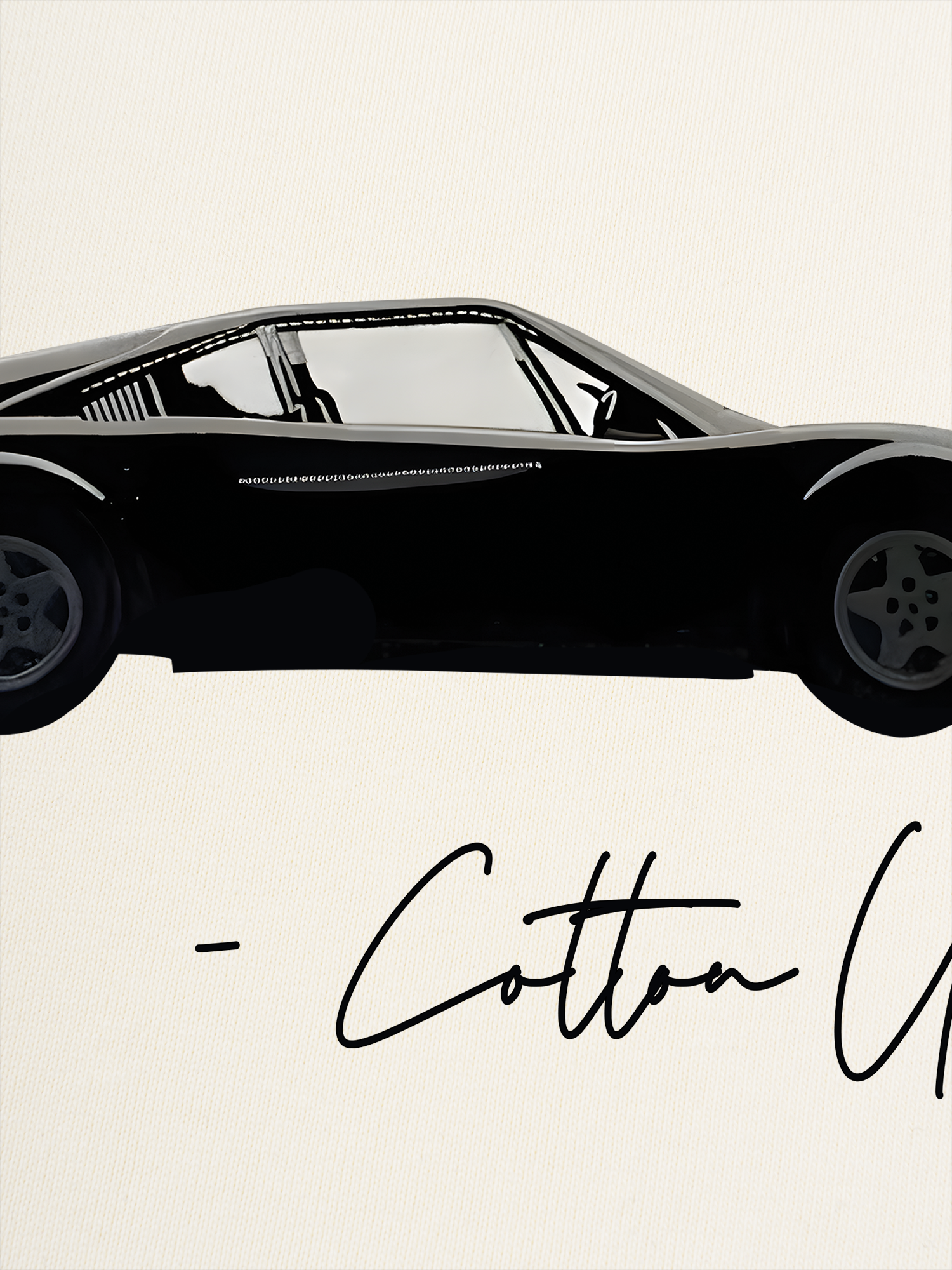 Áo Thun Ringer Relaxed Fit Classic Classic Car Black