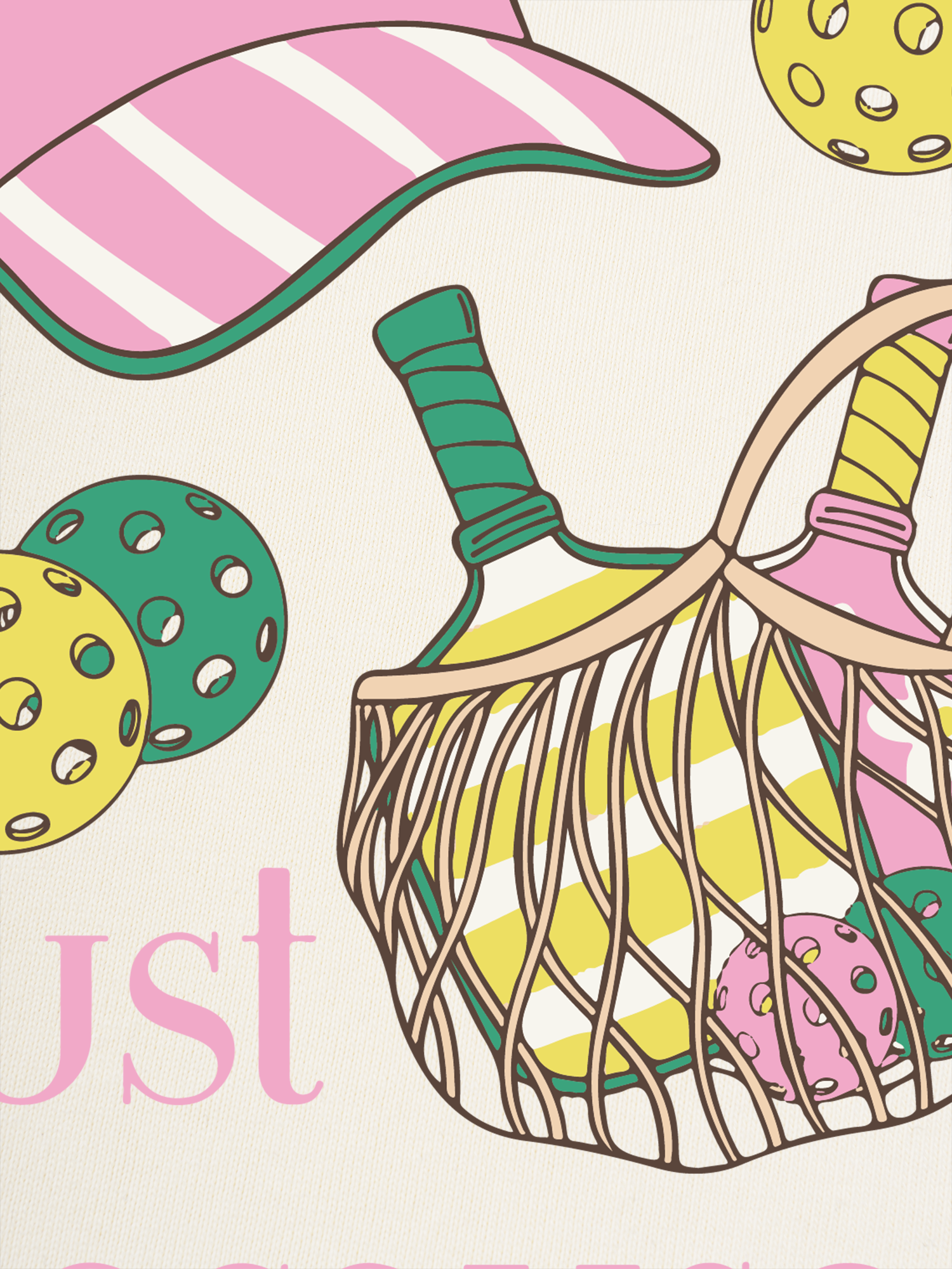 Áo Thun Ringer Relaxed Fit Pickleball Just Because