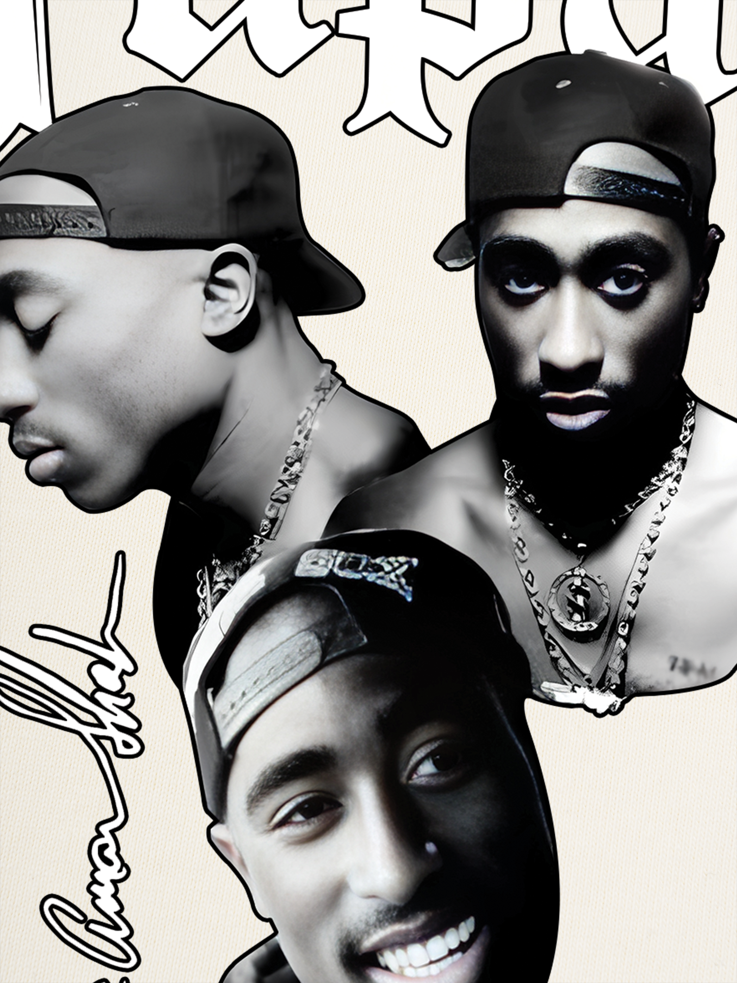 Áo Thun Ringer Relaxed Fit Rapper Tuppac All Eyes OIn Me