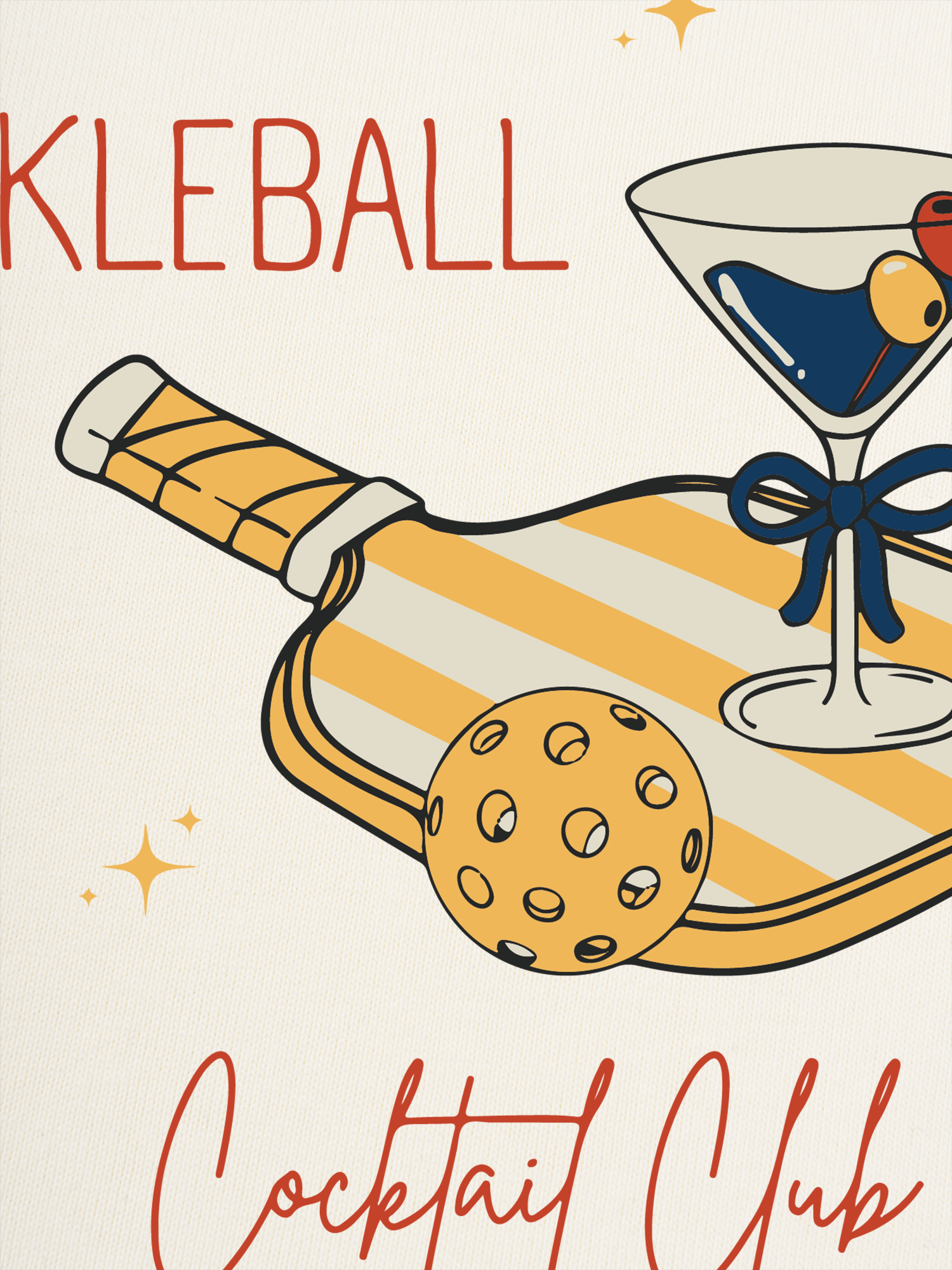 Áo Thun Ringer Relaxed Fit Pickleball Cocktail Club