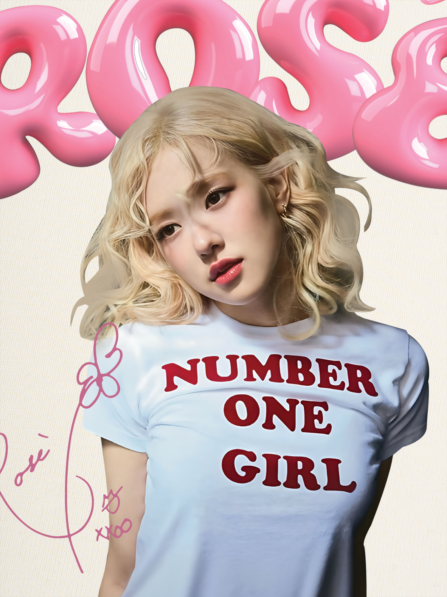 Áo Thun Ringer Relaxed Fit Black Pink Rose