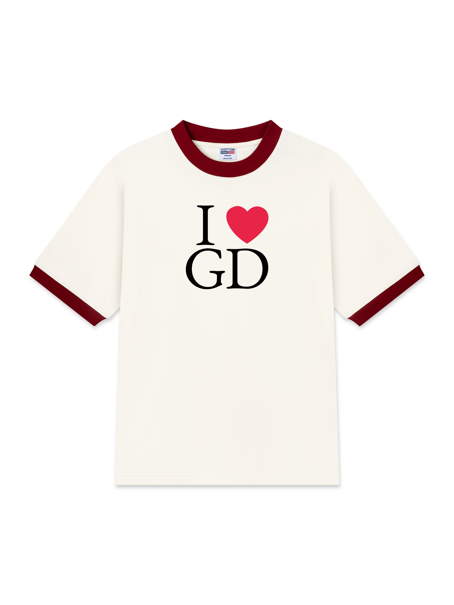 Áo Thun Ringer Relaxed Fit I Love GD