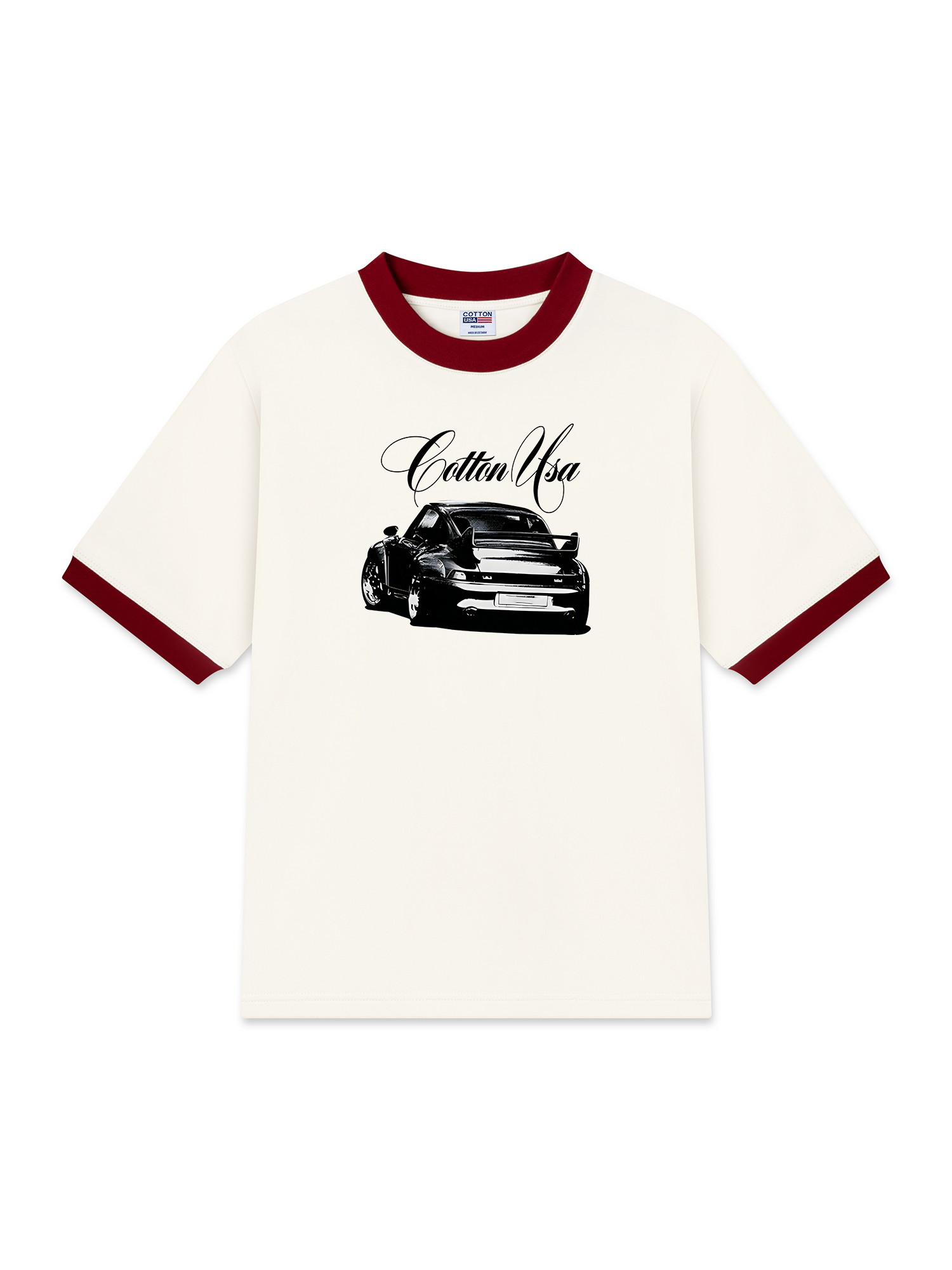 Áo Thun Ringer Relaxed Fit Classic Car Vintage Car