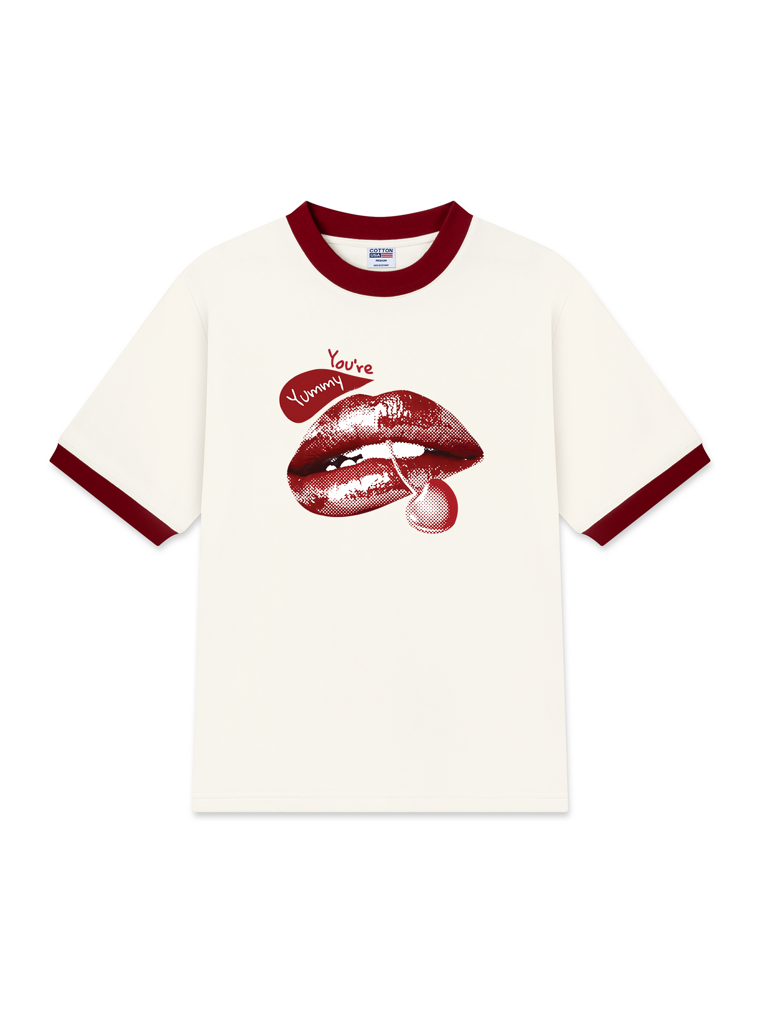 Áo Thun Ringer Relaxed Fit Cherry You_re Yummy