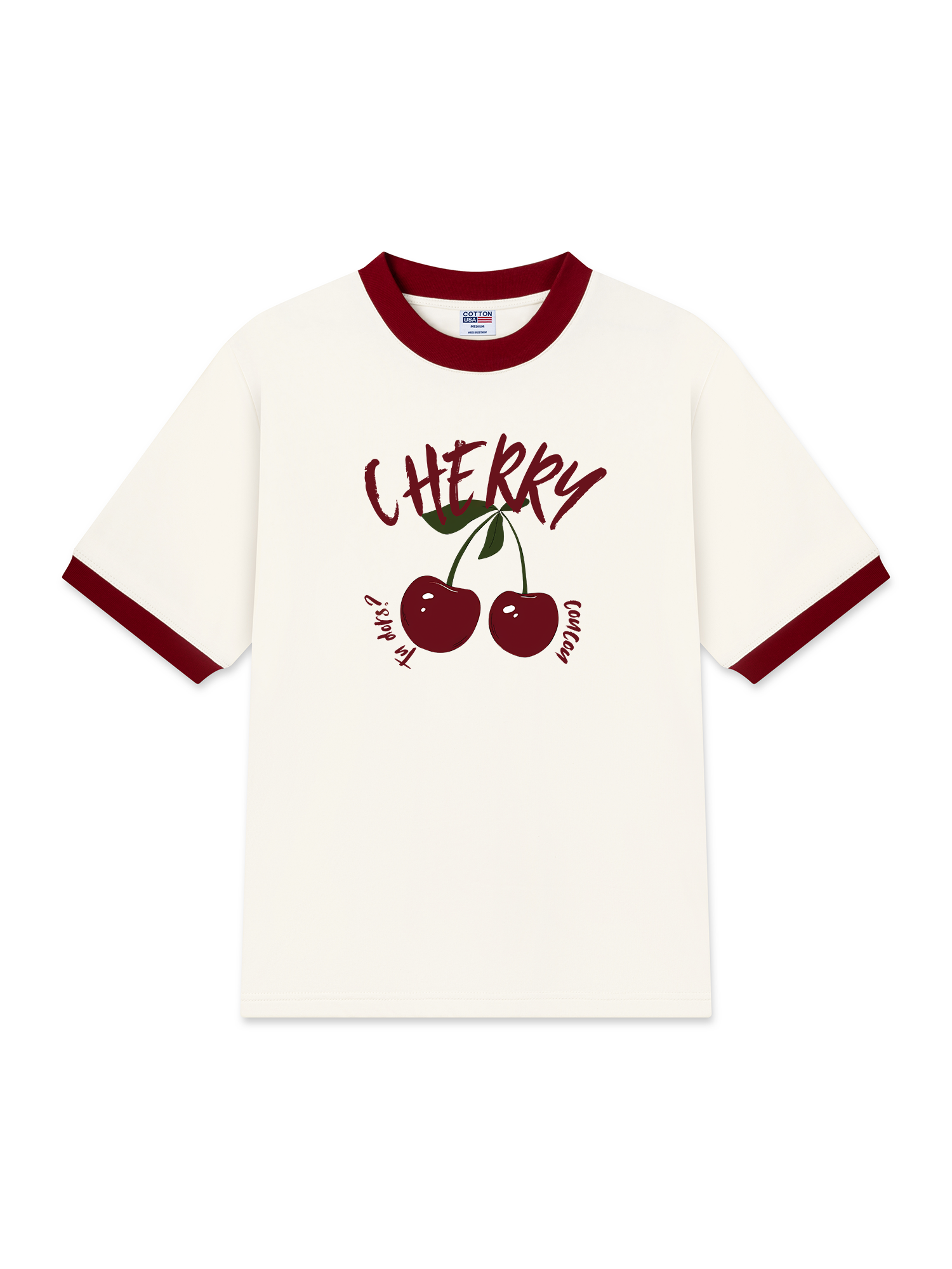 Áo Thun Ringer Relaxed Fit Cherry Cute