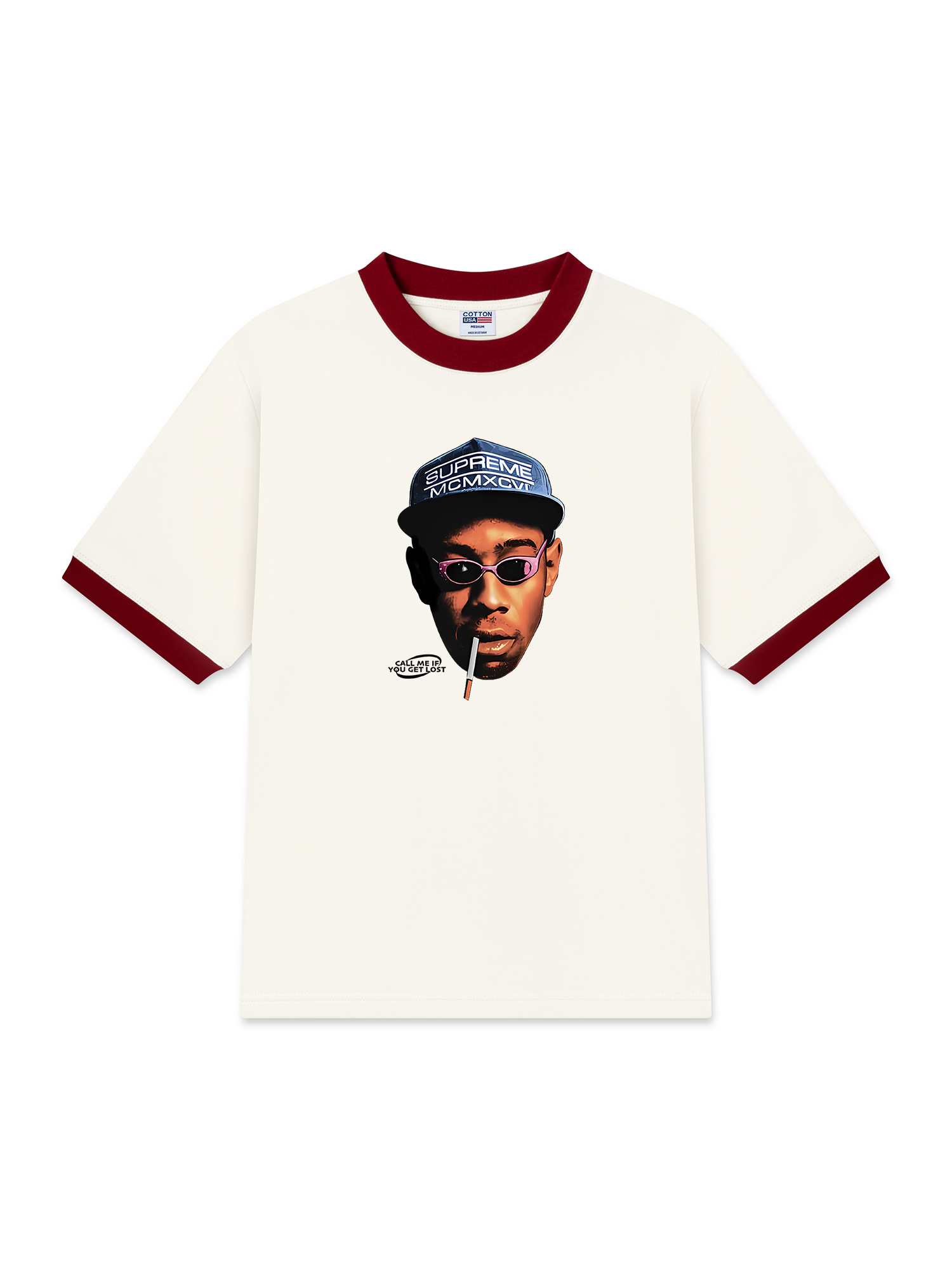 Áo Thun Ringer Relaxed Fit Call Me When You Get Lost Tyler