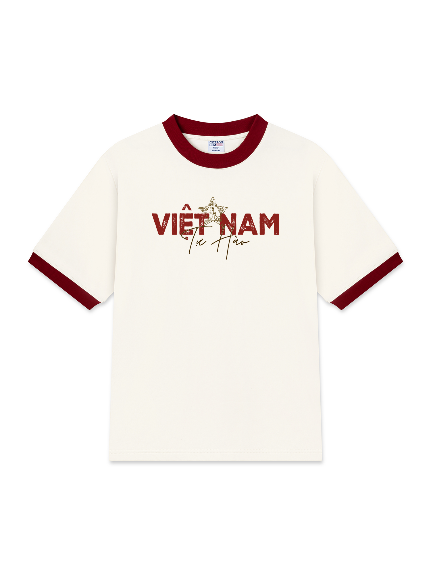 Áo Thun Ringer Relaxed Fit Việt Nam Tự Hào