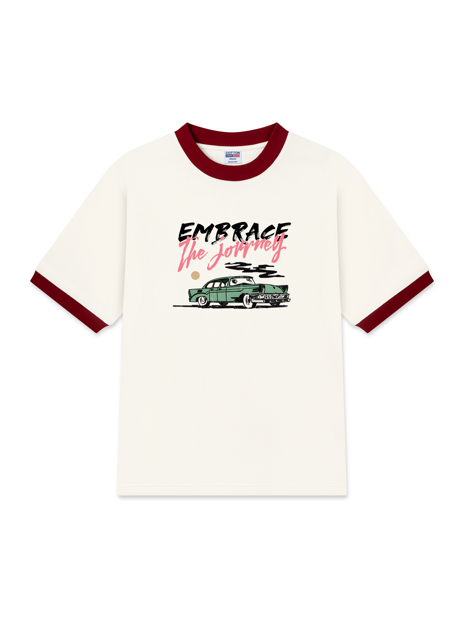 Áo Thun Ringer Relaxed Fit Classic Car Embrace