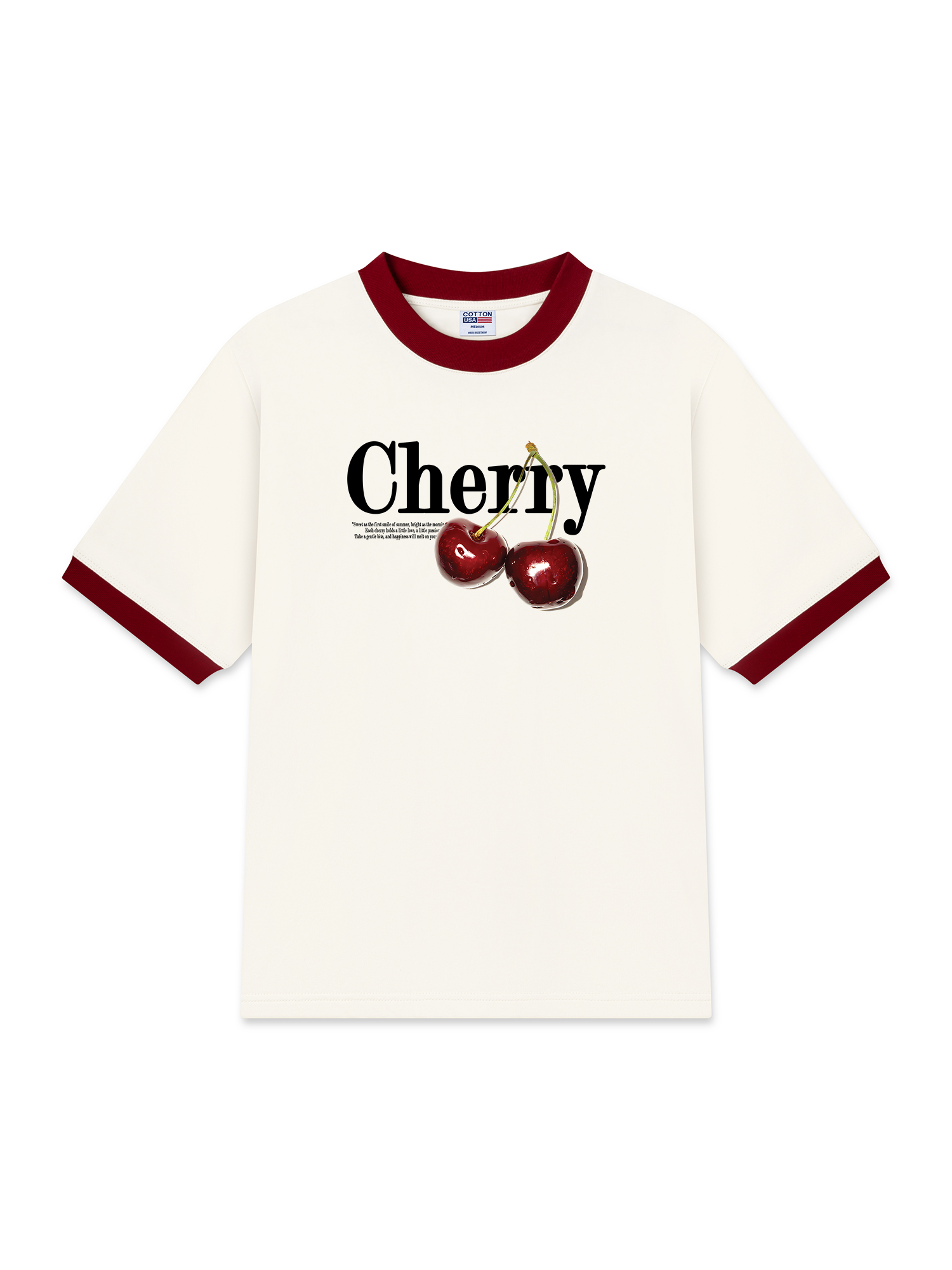 Áo Thun Ringer Relaxed Fit Cherry Fresh