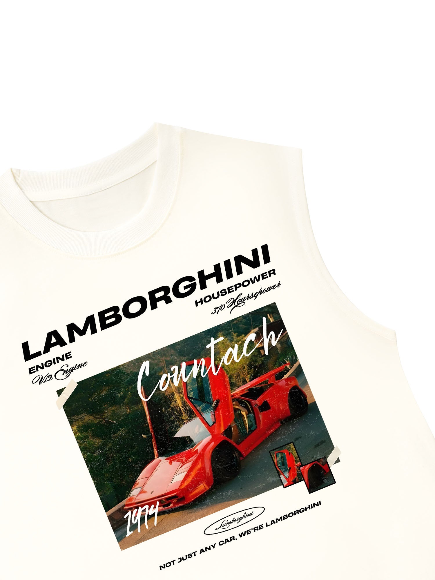 Áo Ba Lỗ Relaxed Fit Lamborghini Red Countach