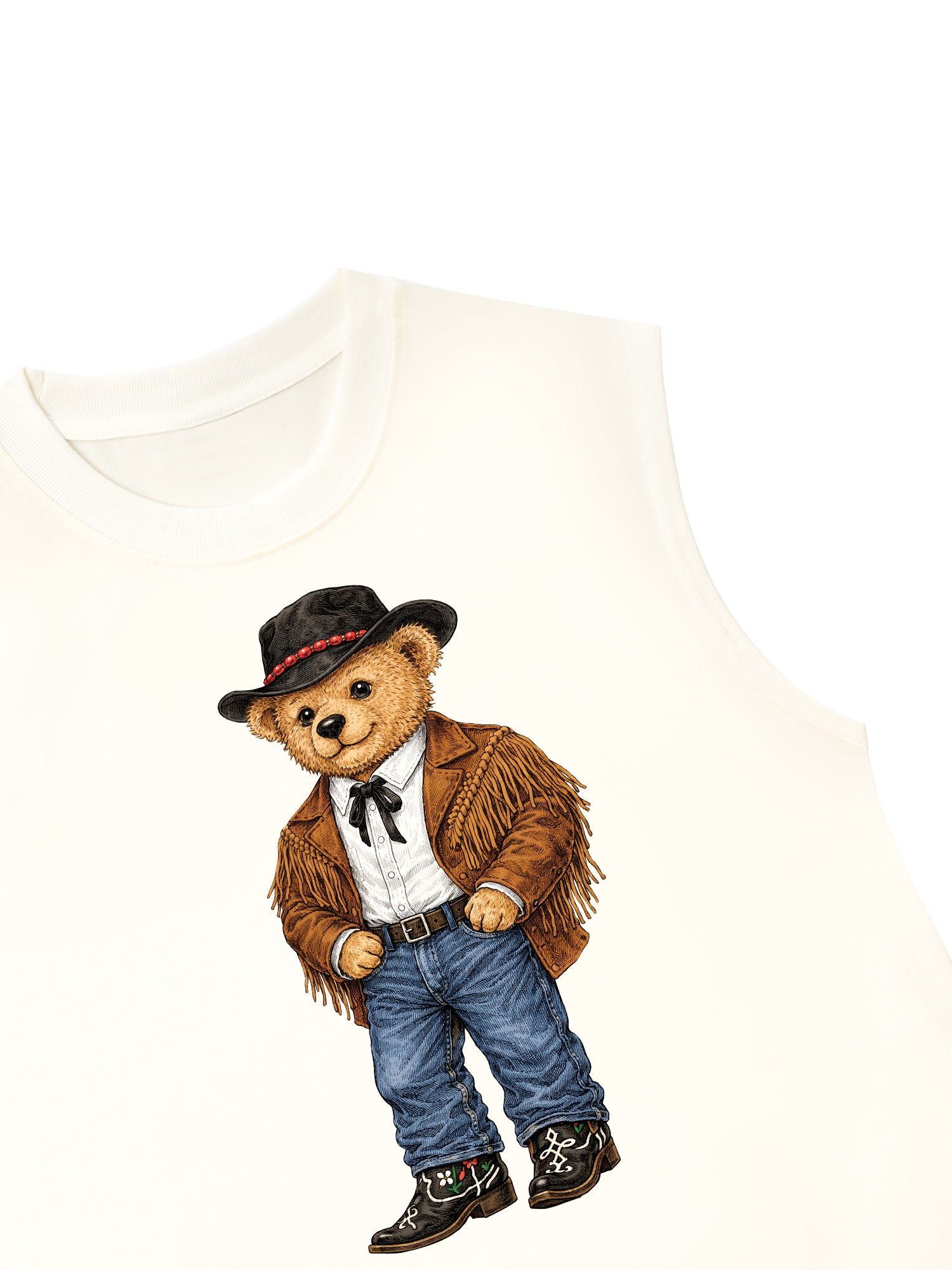 Áo Ba Lỗ Relaxed Fit Cowhide Bear