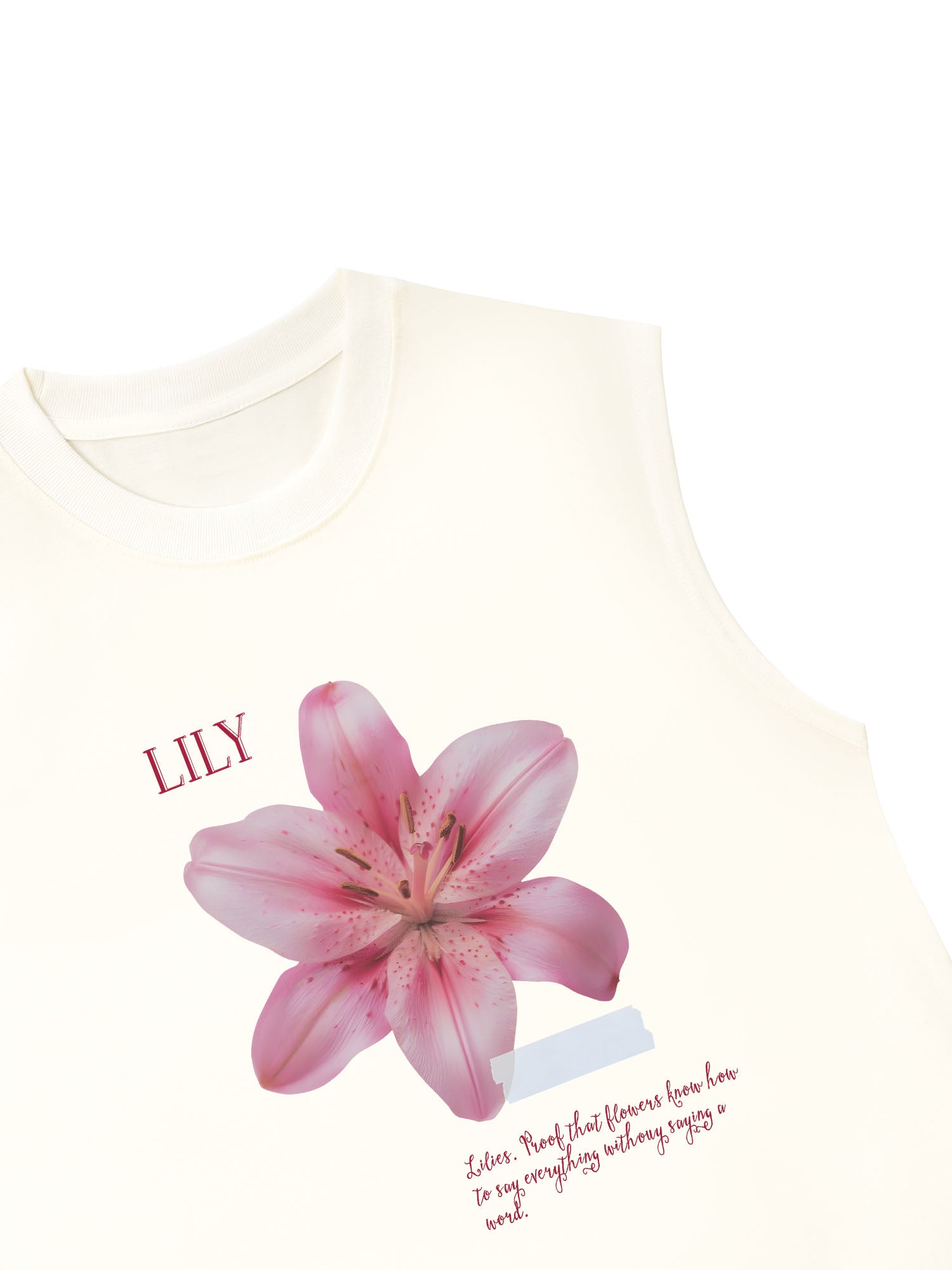 Áo Ba Lỗ Relaxed Fit Floral Lily_s language