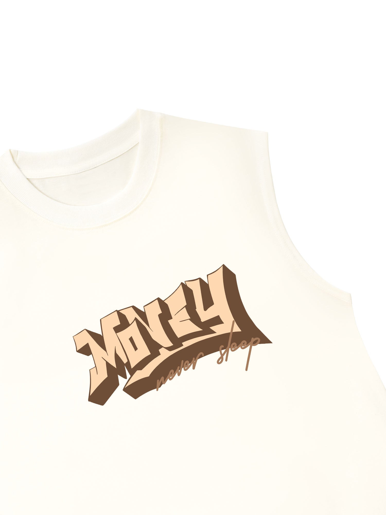 Áo Ba Lỗ Relaxed Fit Money Never Sleep