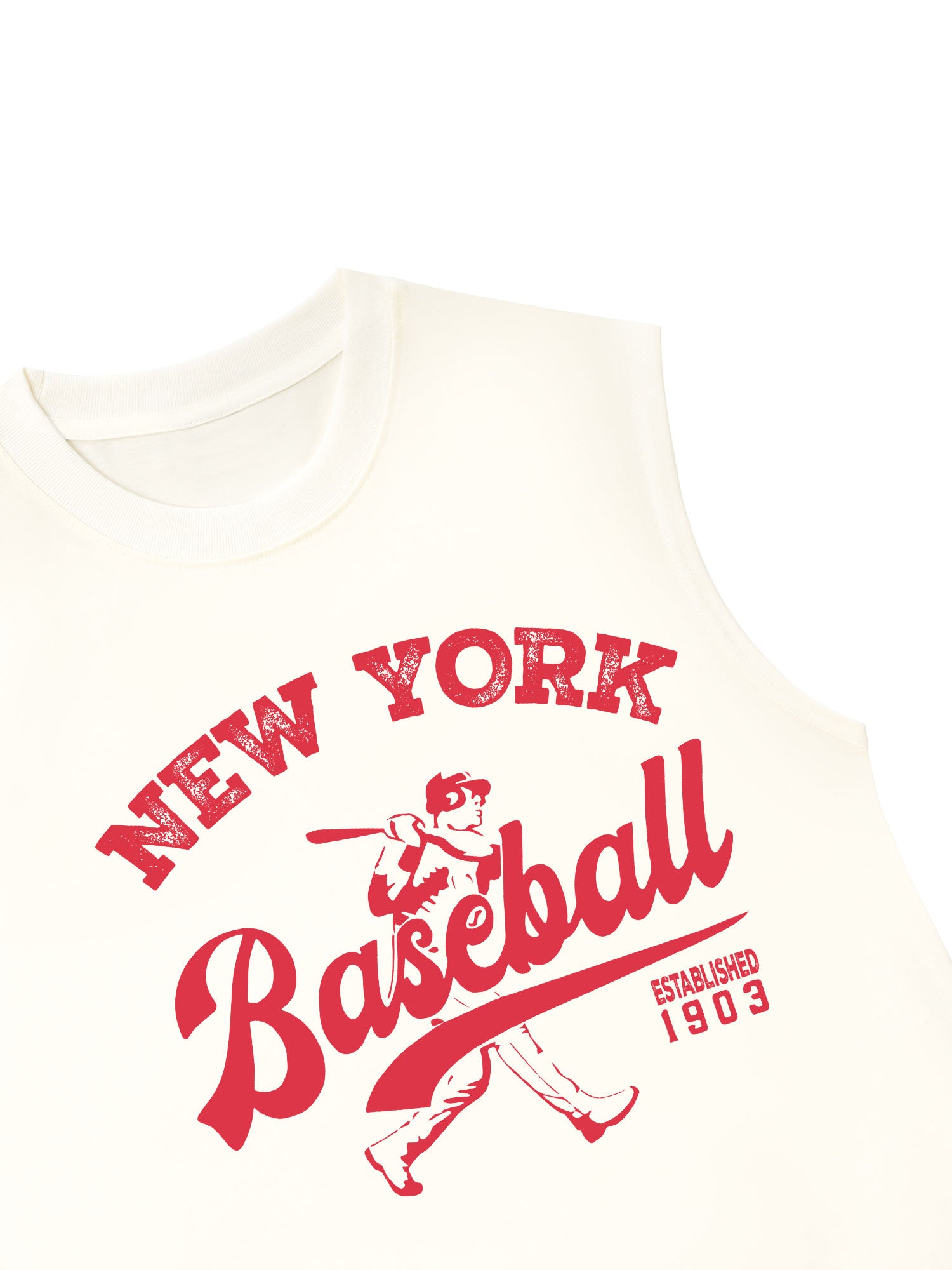 Áo Ba Lỗ Relaxed Fit New York Baseball Pink