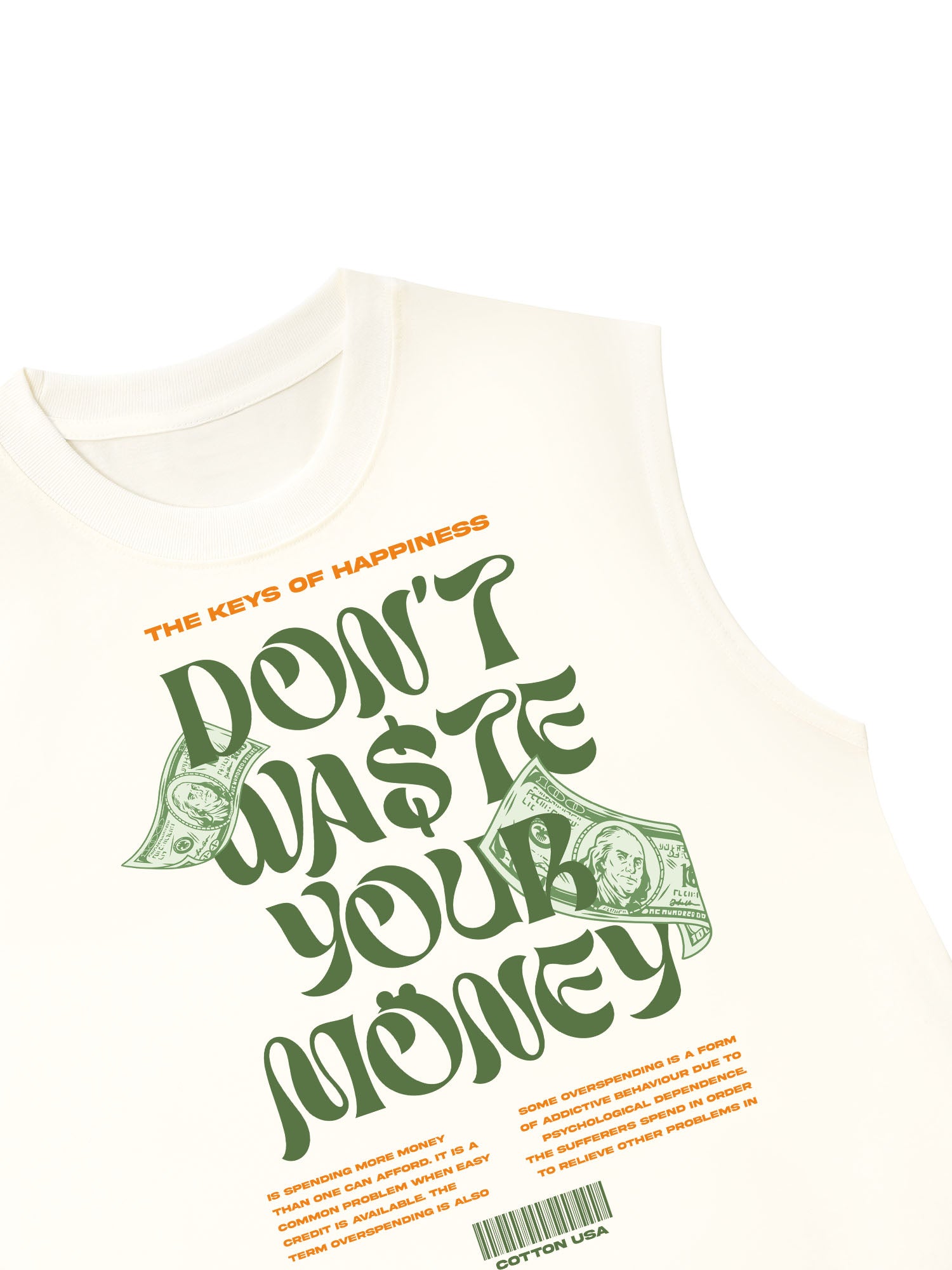 Áo Ba Lỗ Relaxed Fit Money The Keys Of Happiness
