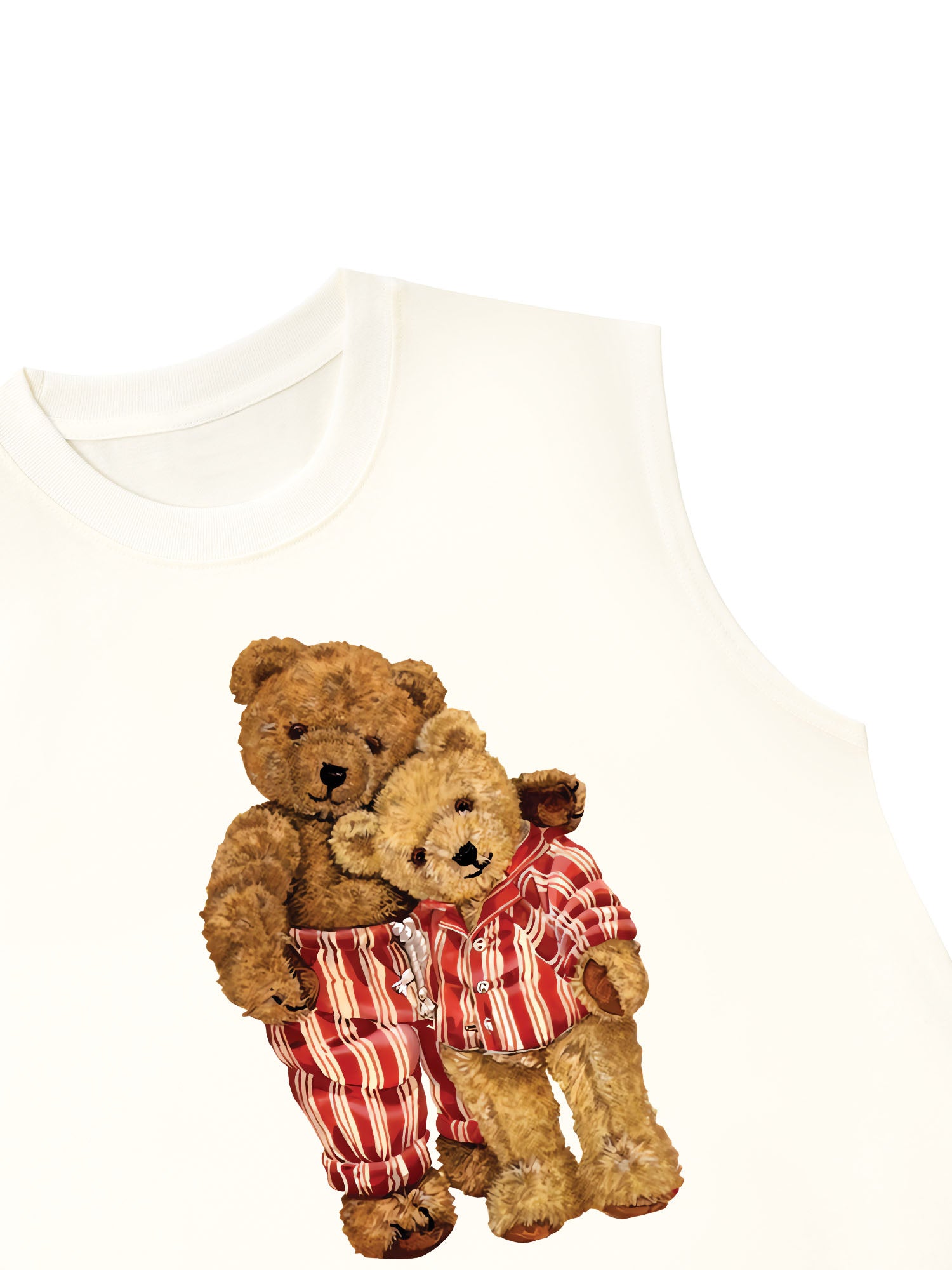 Áo Ba Lỗ Relaxed Fit Couple Bear Go To Bed