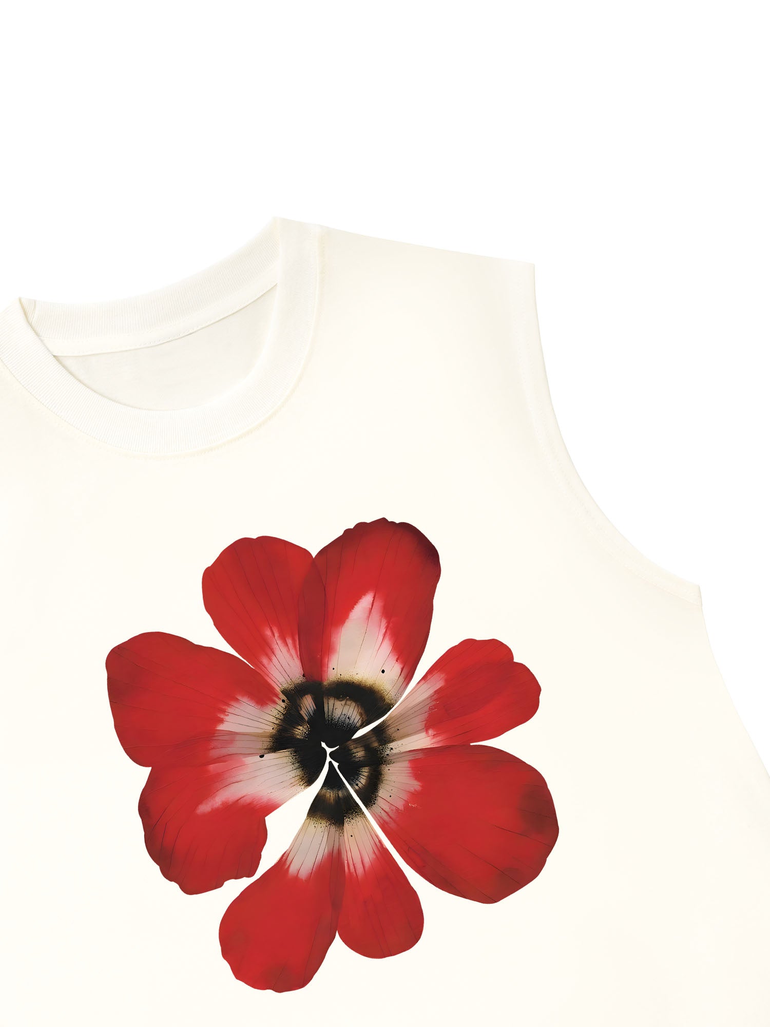 Áo Ba Lỗ Relaxed Fit Floral Red Flower