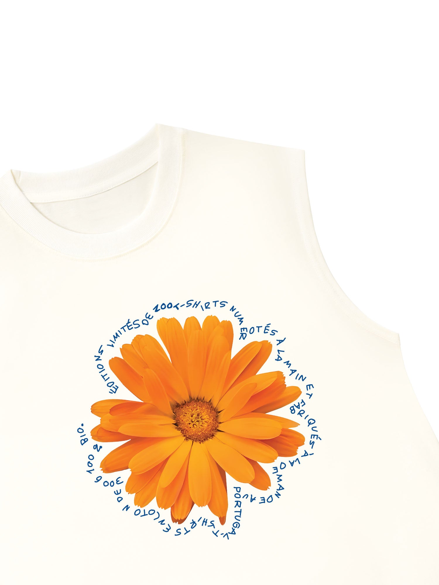 Áo Ba Lỗ Relaxed Fit Floral Orange Flower