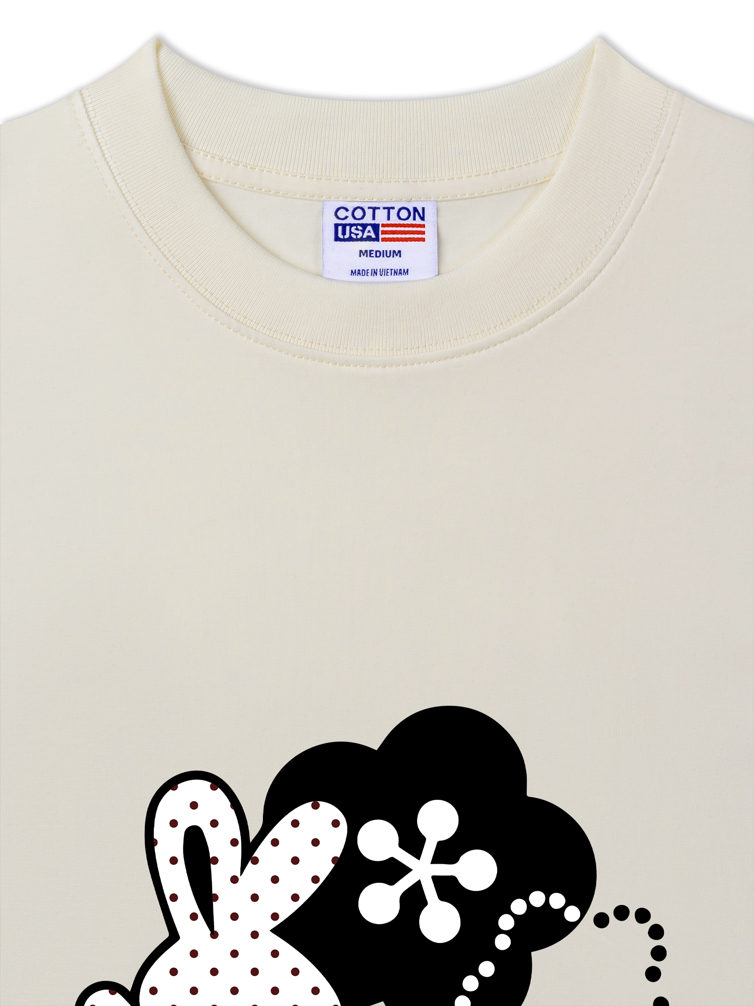 Áo Thun Relaxed Fit Dotty Mood Cute Bunny