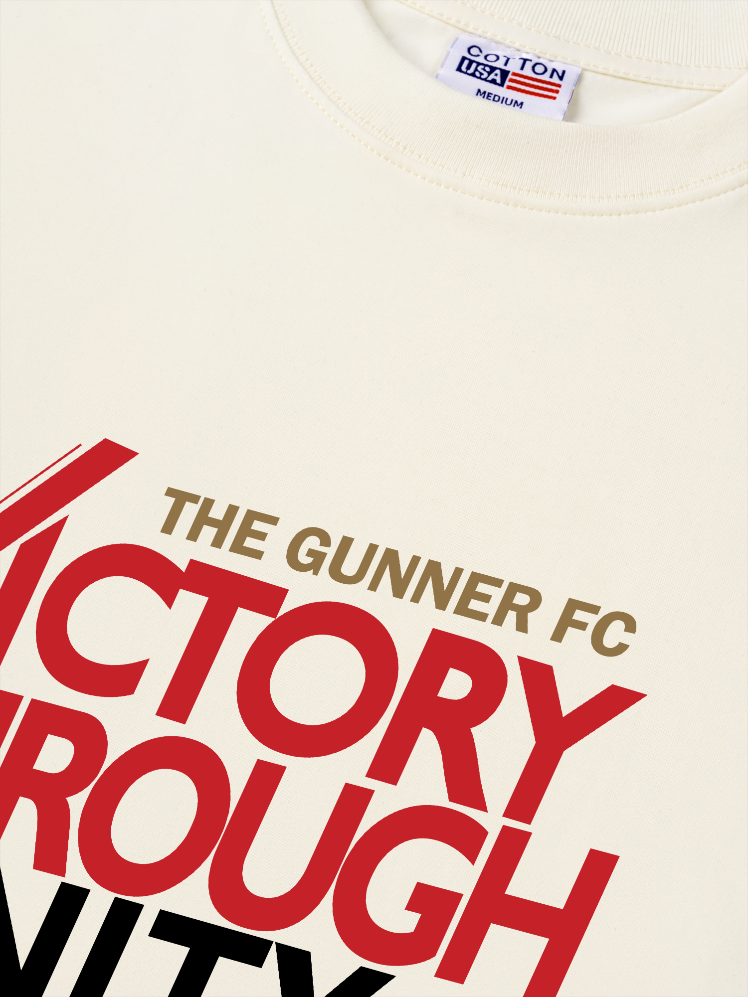 Áo Thun Relaxed Fit Soccer The Gunner Victory Through Unity Forever