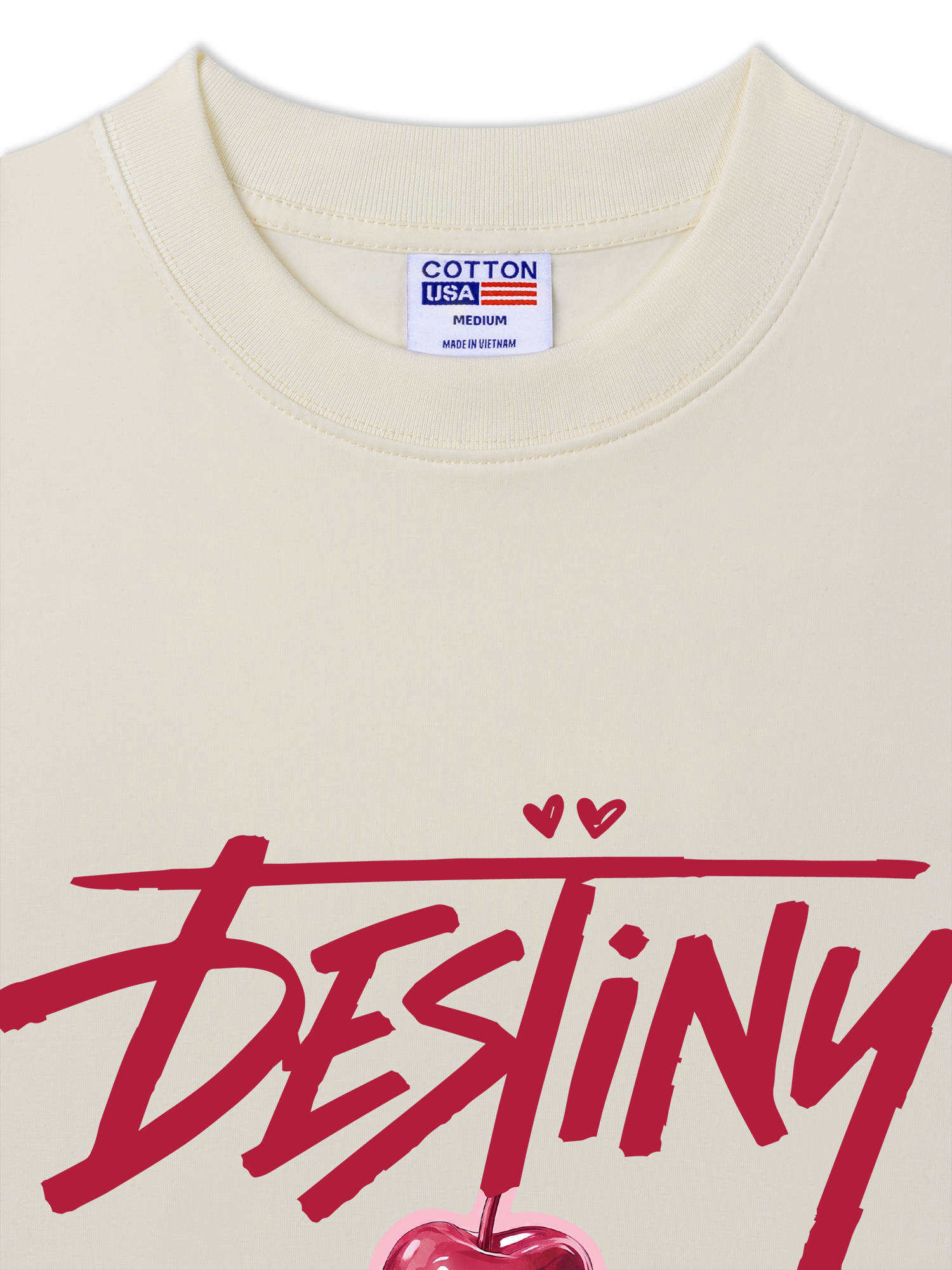 Áo Thun Relaxed Fit Destiny Cherry Heart