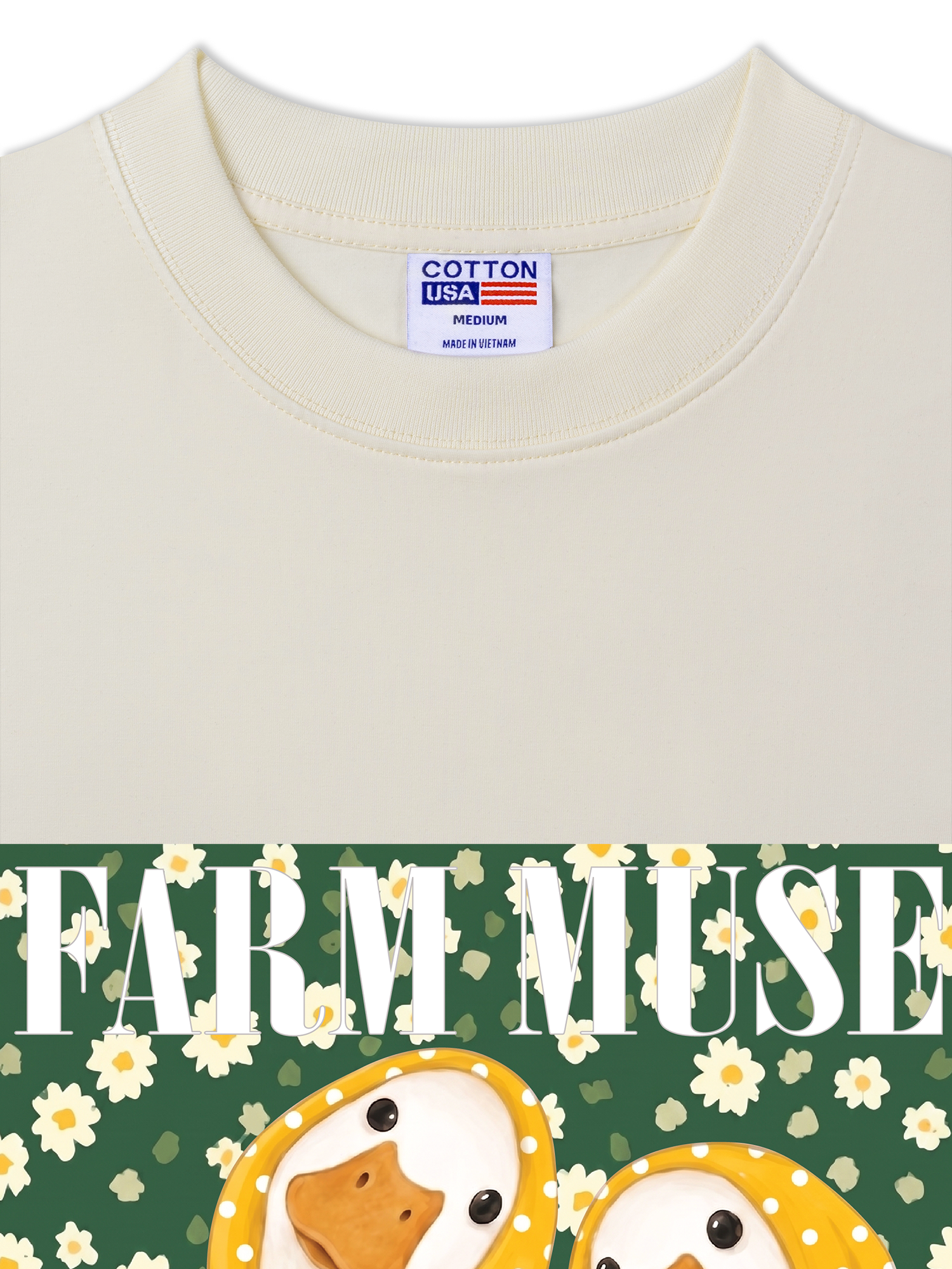 Áo Thun Relaxed Fit Farm Muse Duck Couple