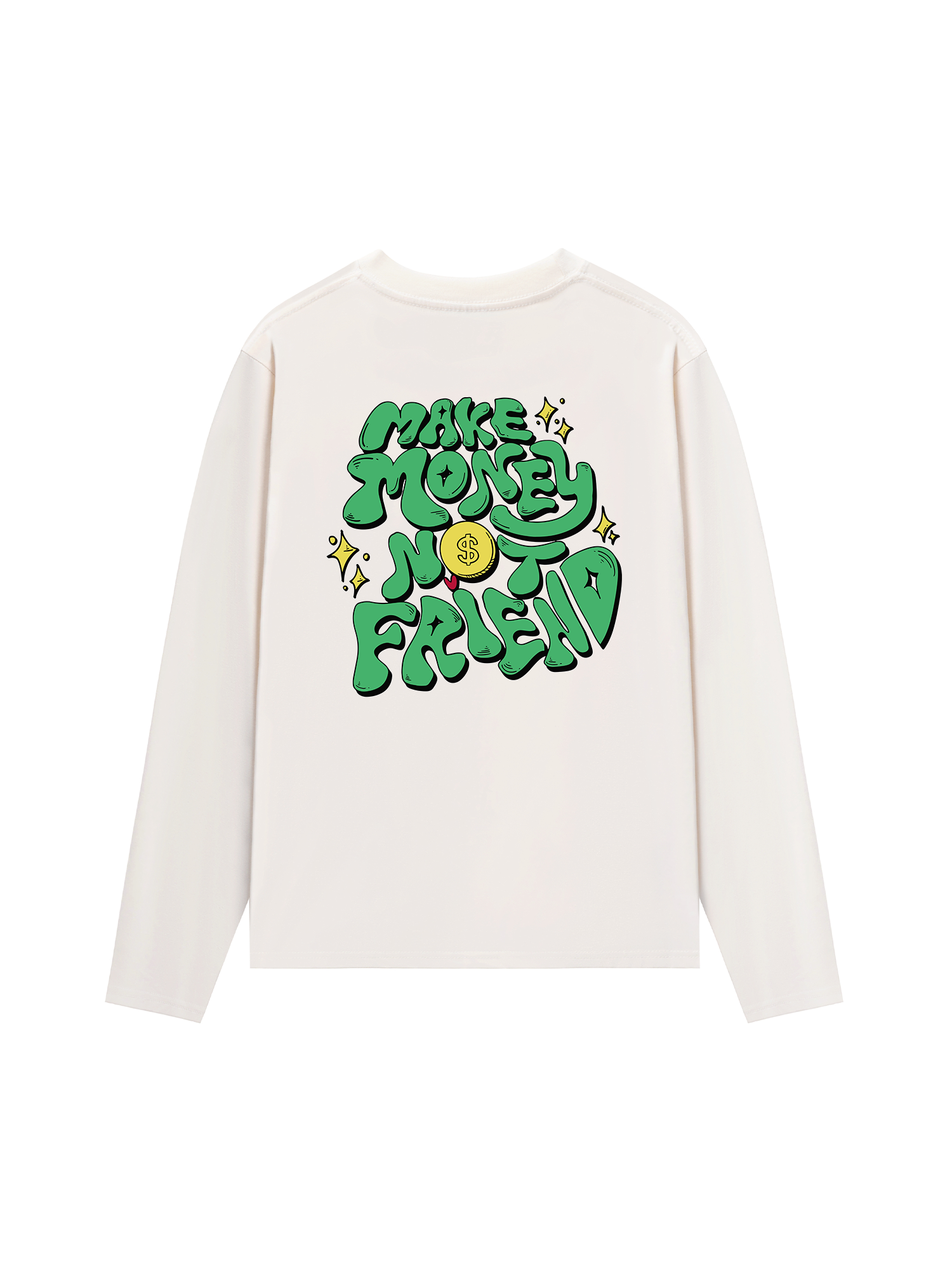 Áo Thun Dài Tay Make Money Not Friend Greeny
