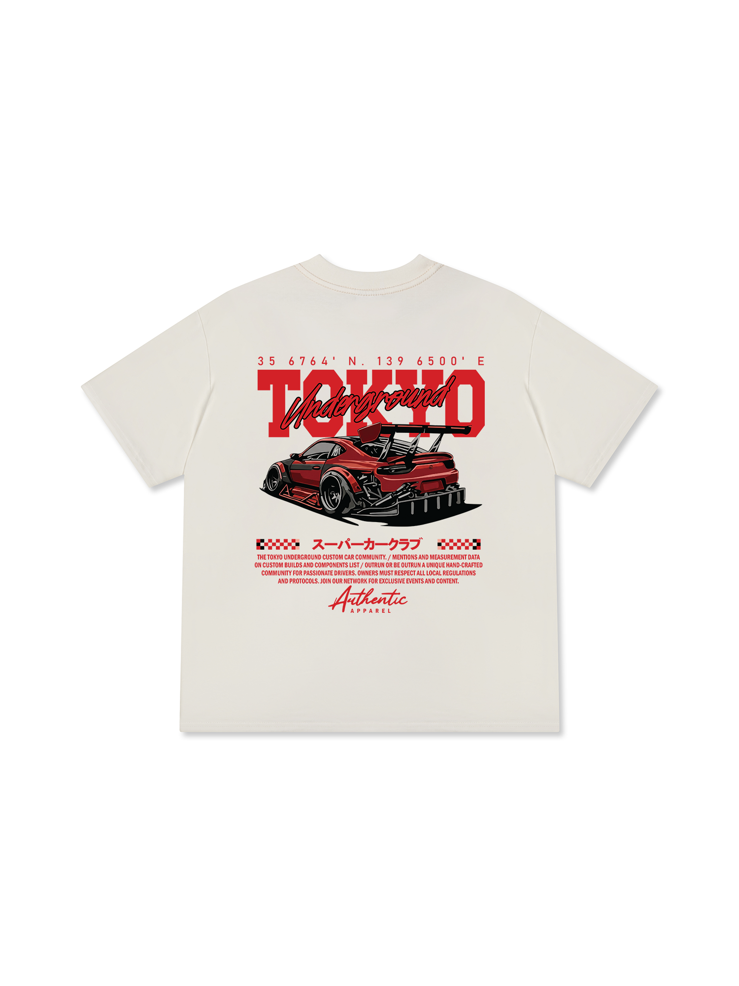 Áo Thun Relaxed Fit JDM Car Tokyo Underground