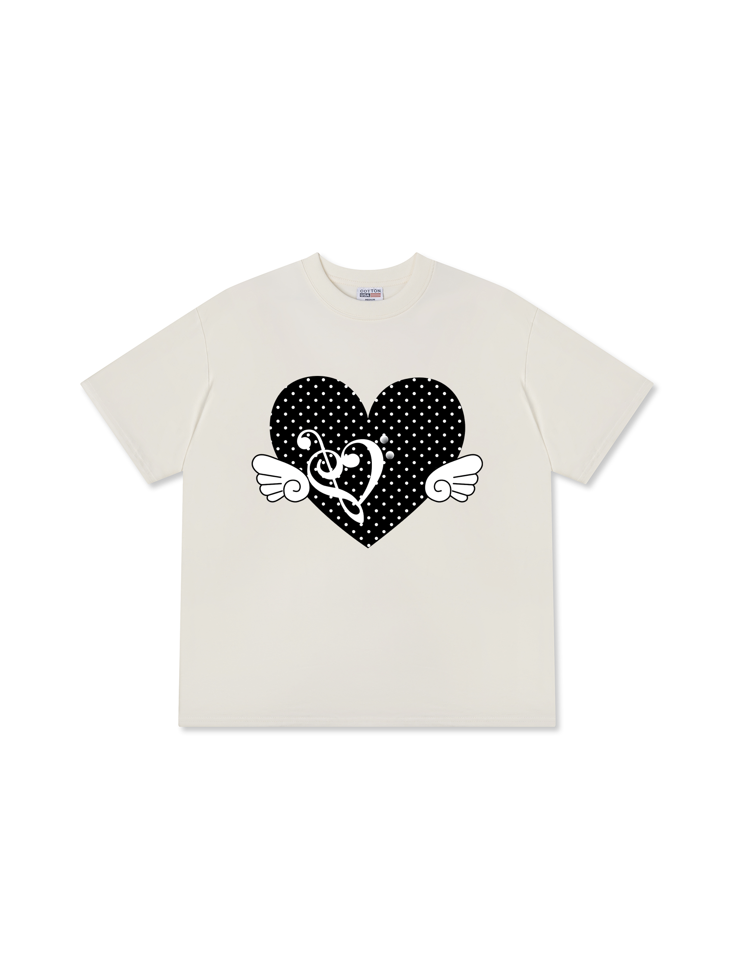 Áo Thun Relaxed Fit Dotty Mood Love