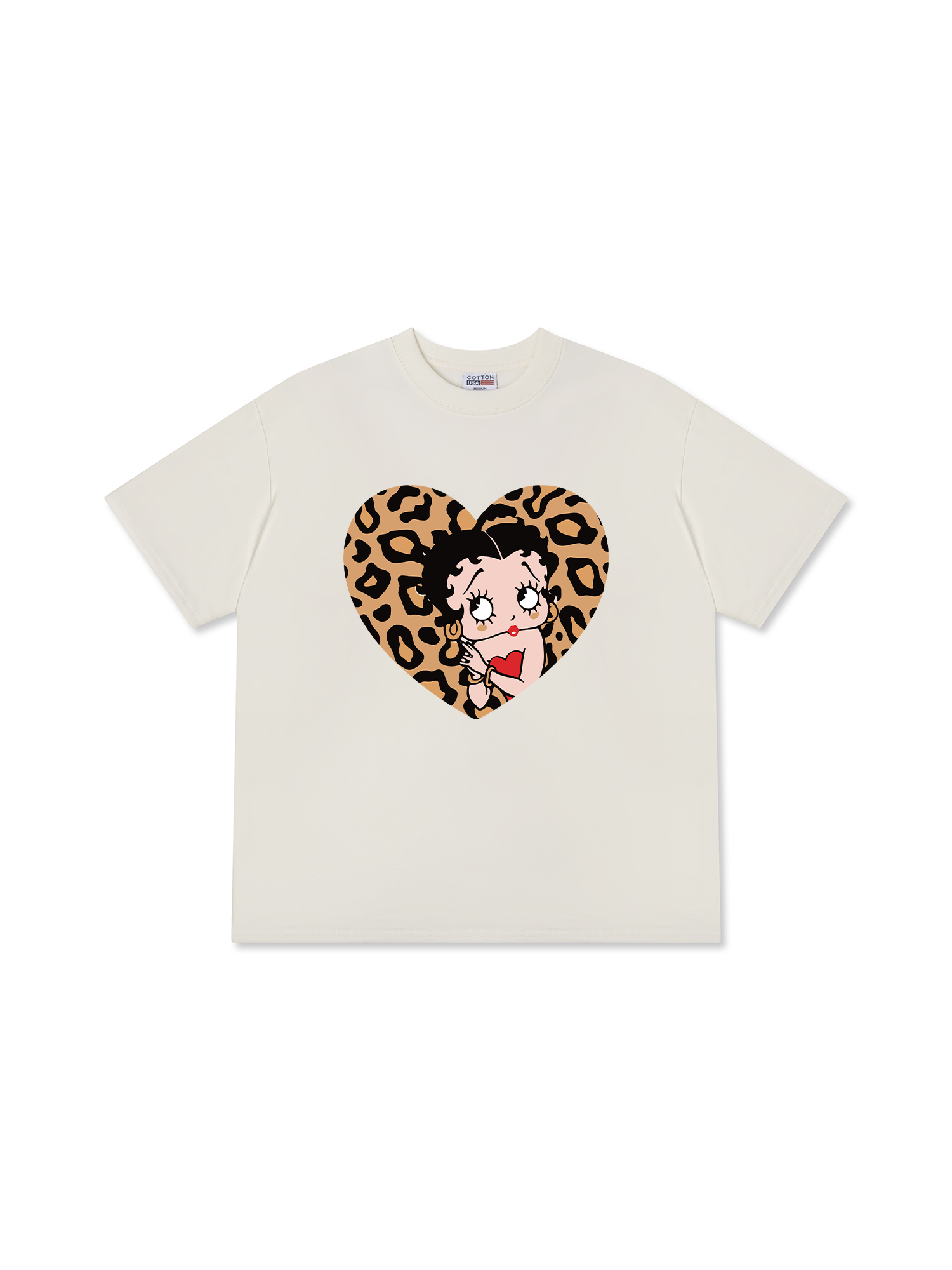 Áo Thun Relaxed Fit Urban Leopard Betty Cheetah Heart