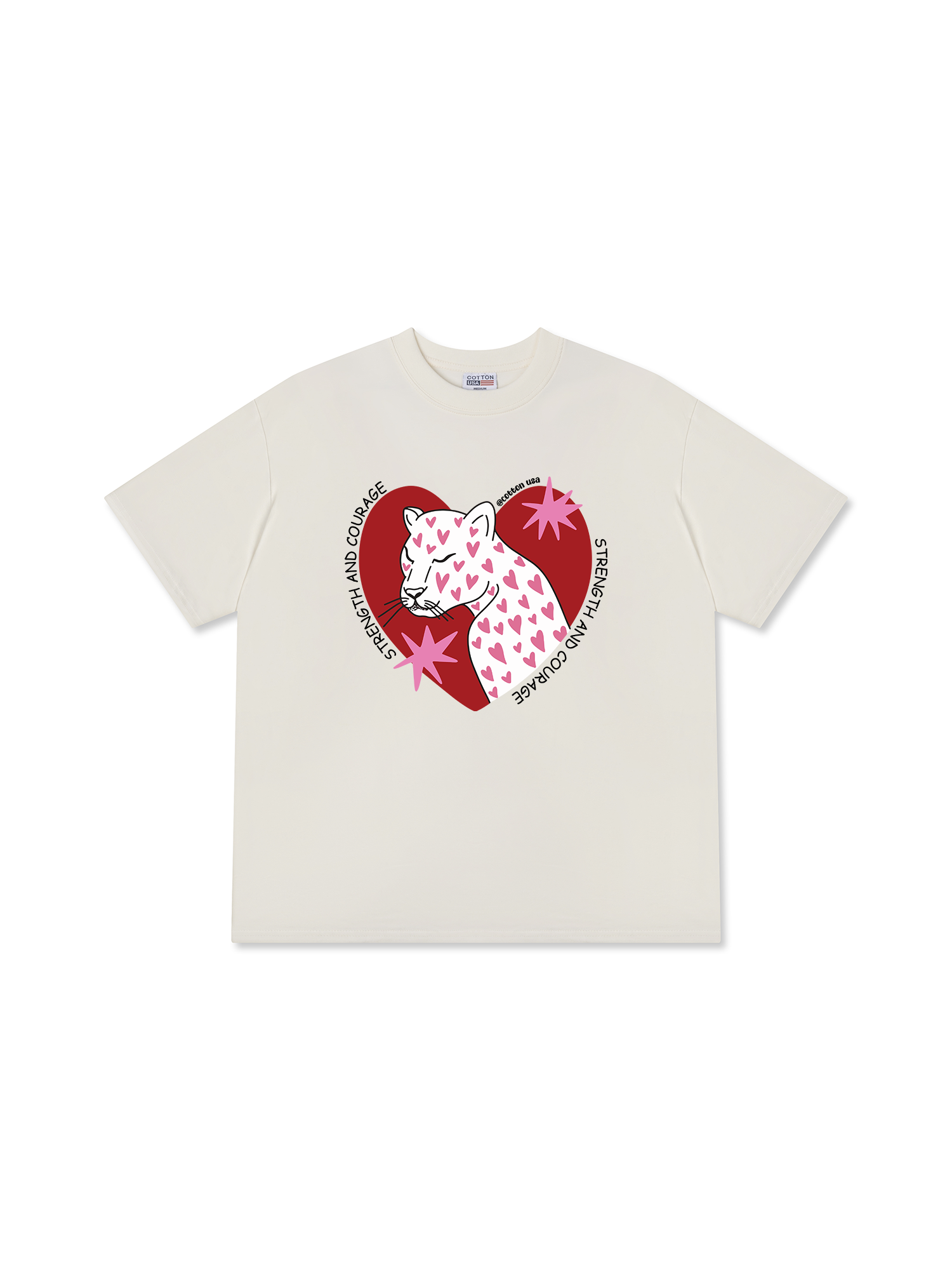 Áo Thun Relaxed Fit Urban Leopard Strength And Courage