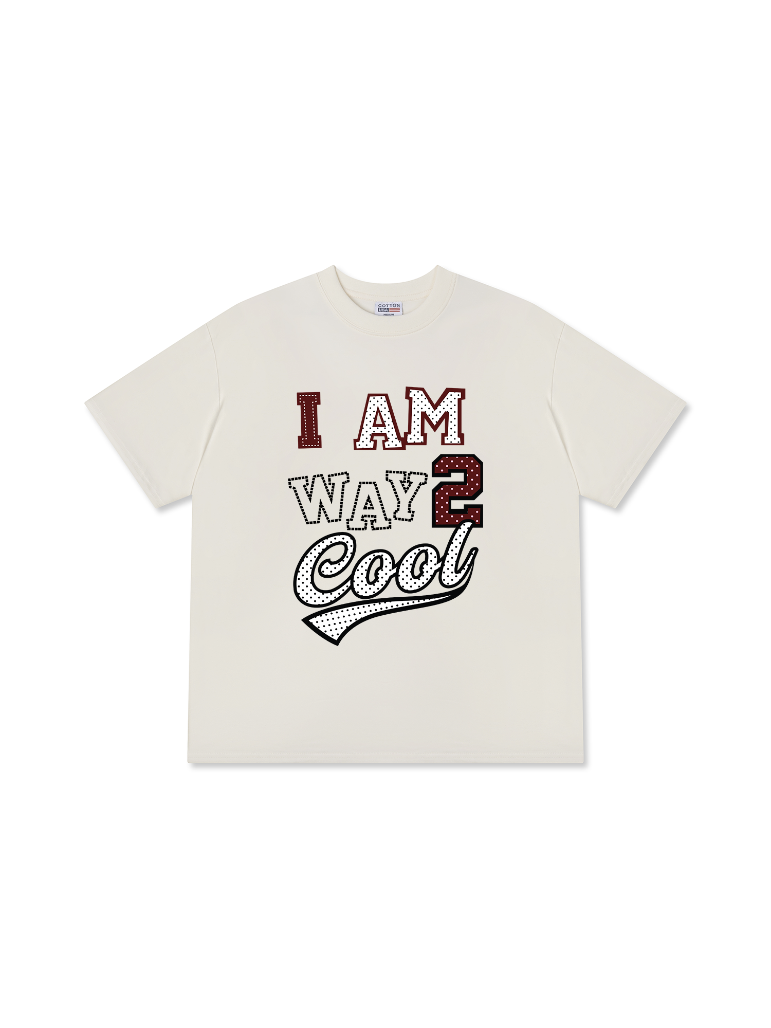 Áo Thun Relaxed Fit Dotty Mood I Am Way 2 Cool