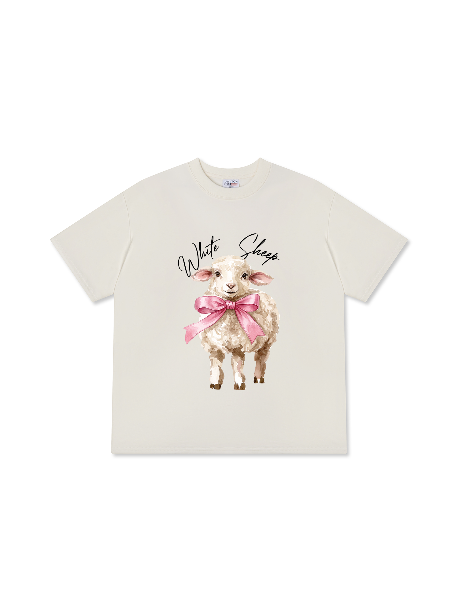 Áo Thun Relaxed Fit Farm White Sheep